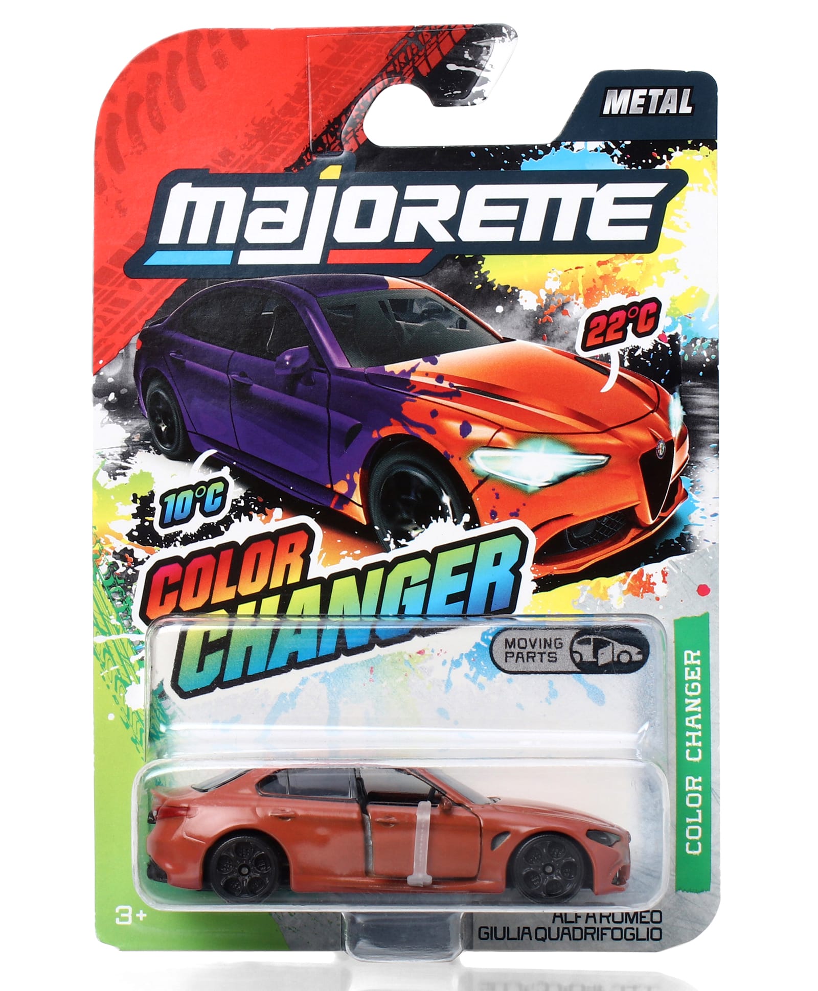 Majorette Alfa Romeo Giulia Quadrifoglio Color Changers Premium Die Cast Toy Car - Brown-image-40