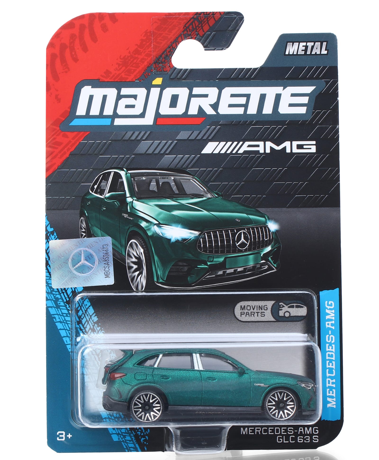 Majorette Mercedes-AMG GLC63 S Premium Die Cast Free Wheel Moving Car - Green-picture-32