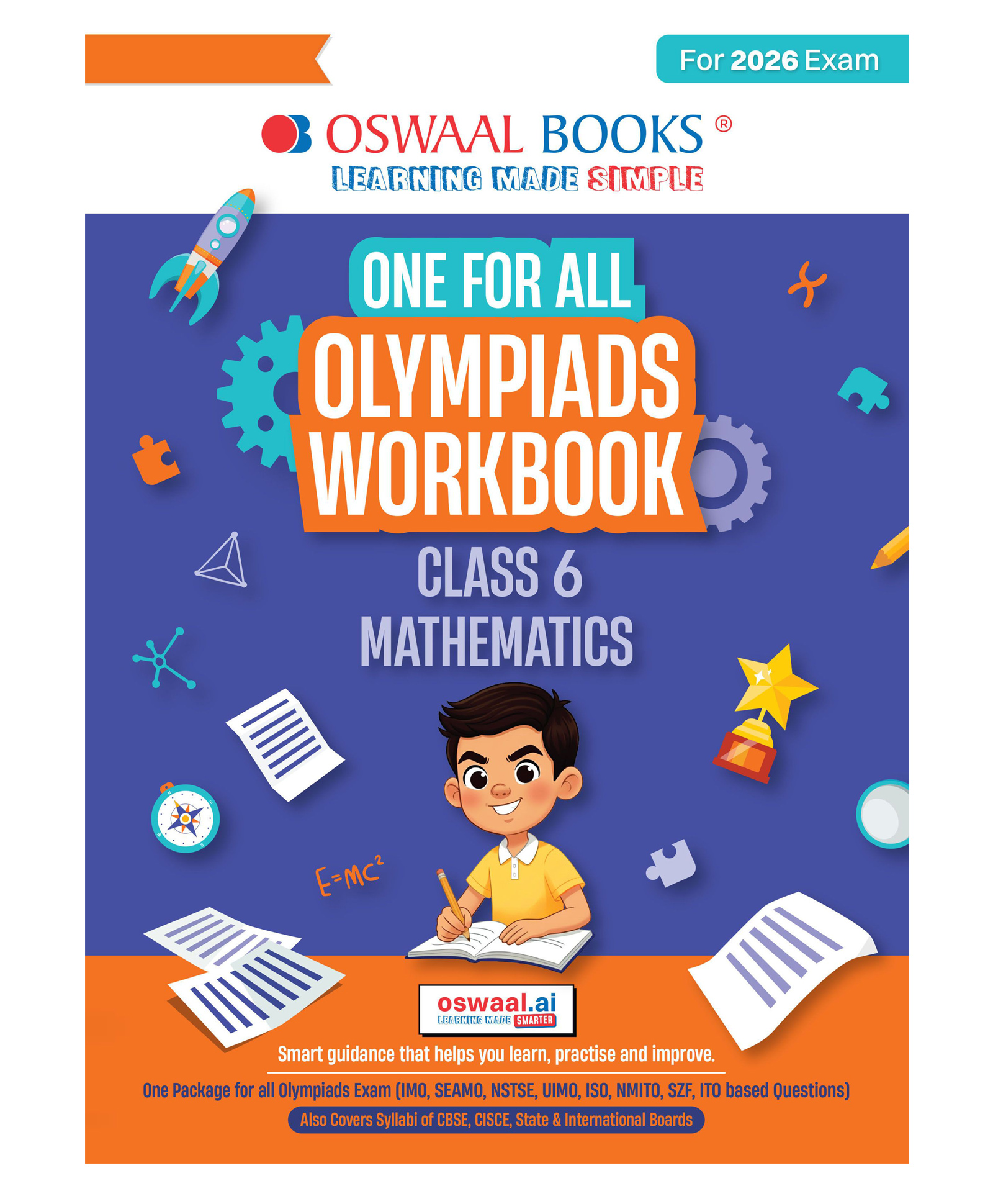 OSWAAL BOOKS One For All Olympiads Workbook Class 6 Maths | Questions for SOF IMO & Other Olympiad Exams 2026 | With Sample Practice Papers & Oswaal.AI-image-1