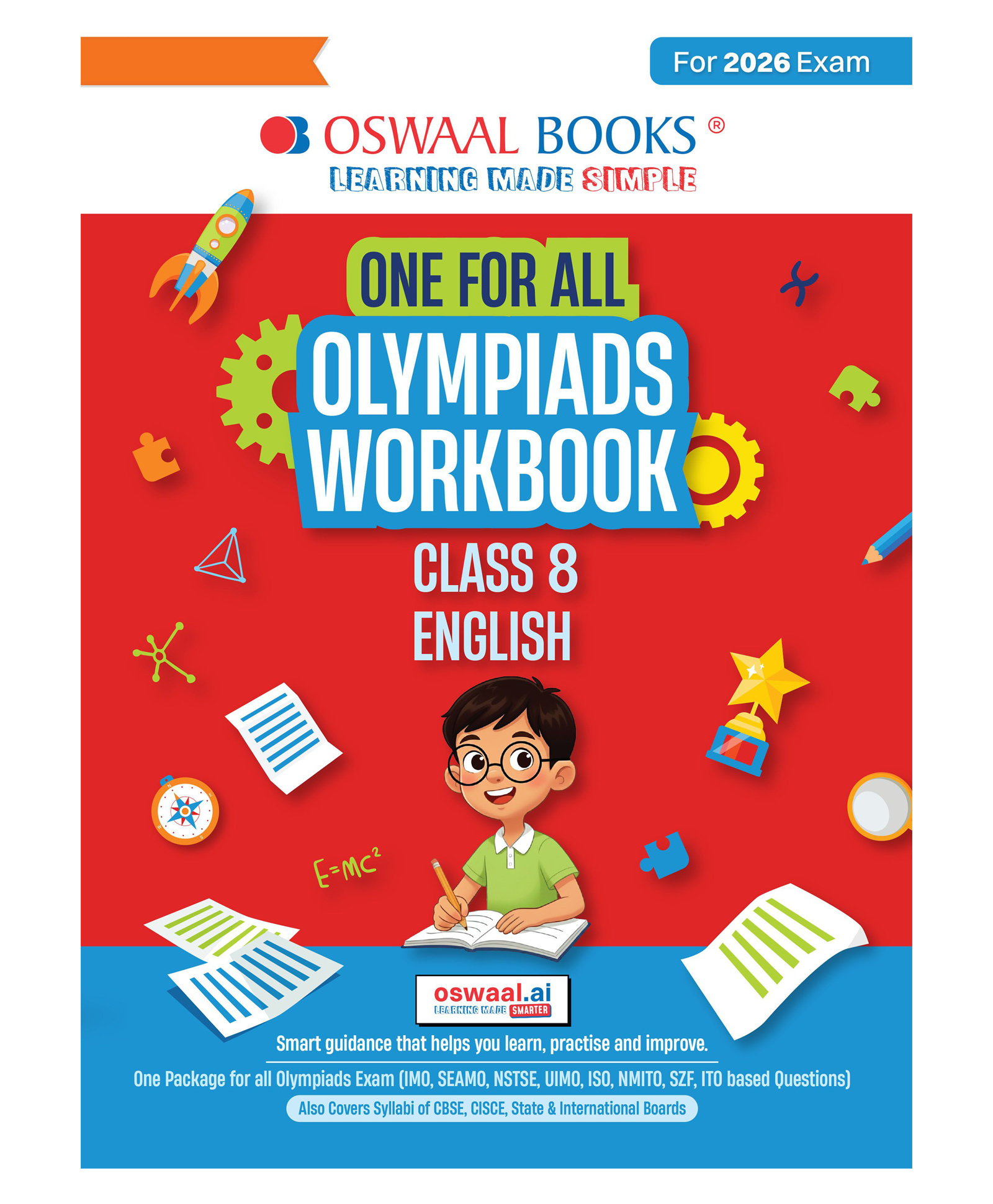 OSWAAL BOOKS One For All Olympiads Workbook Class 8 English | Questions for SOF IEO & Other Olympiad Exams 2026 | With Sample Practice Papers & Oswaal.AI-image-2