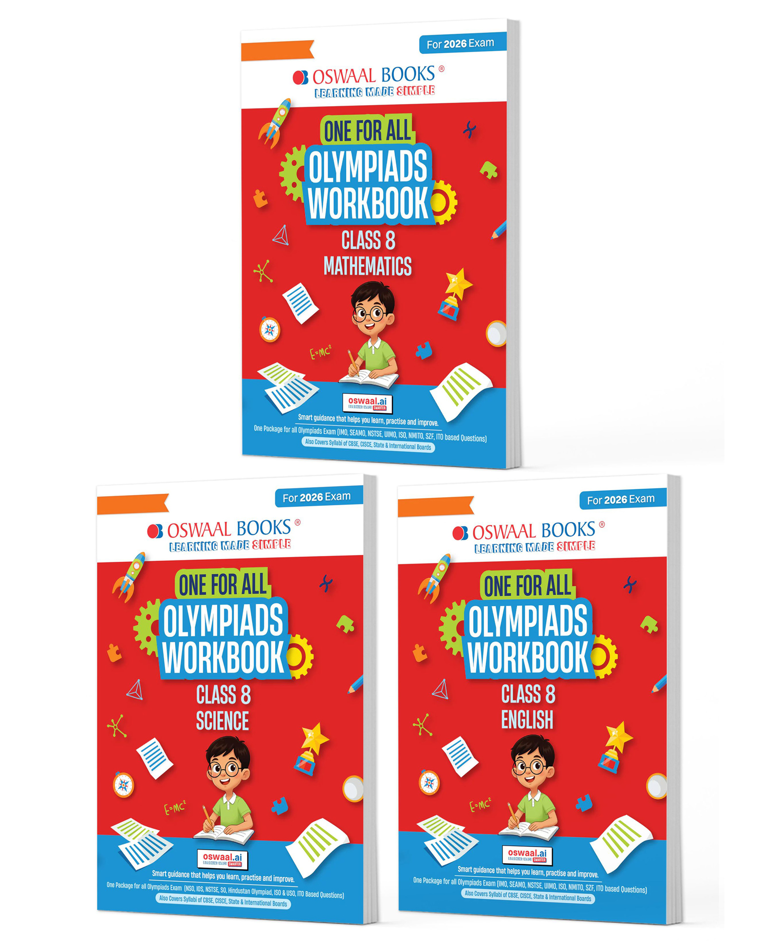 OSWAAL BOOKS One For All Olympiad Workbook Class 8 (Set of 3 Books) Maths, Science & English For 2026 Exam-image-30