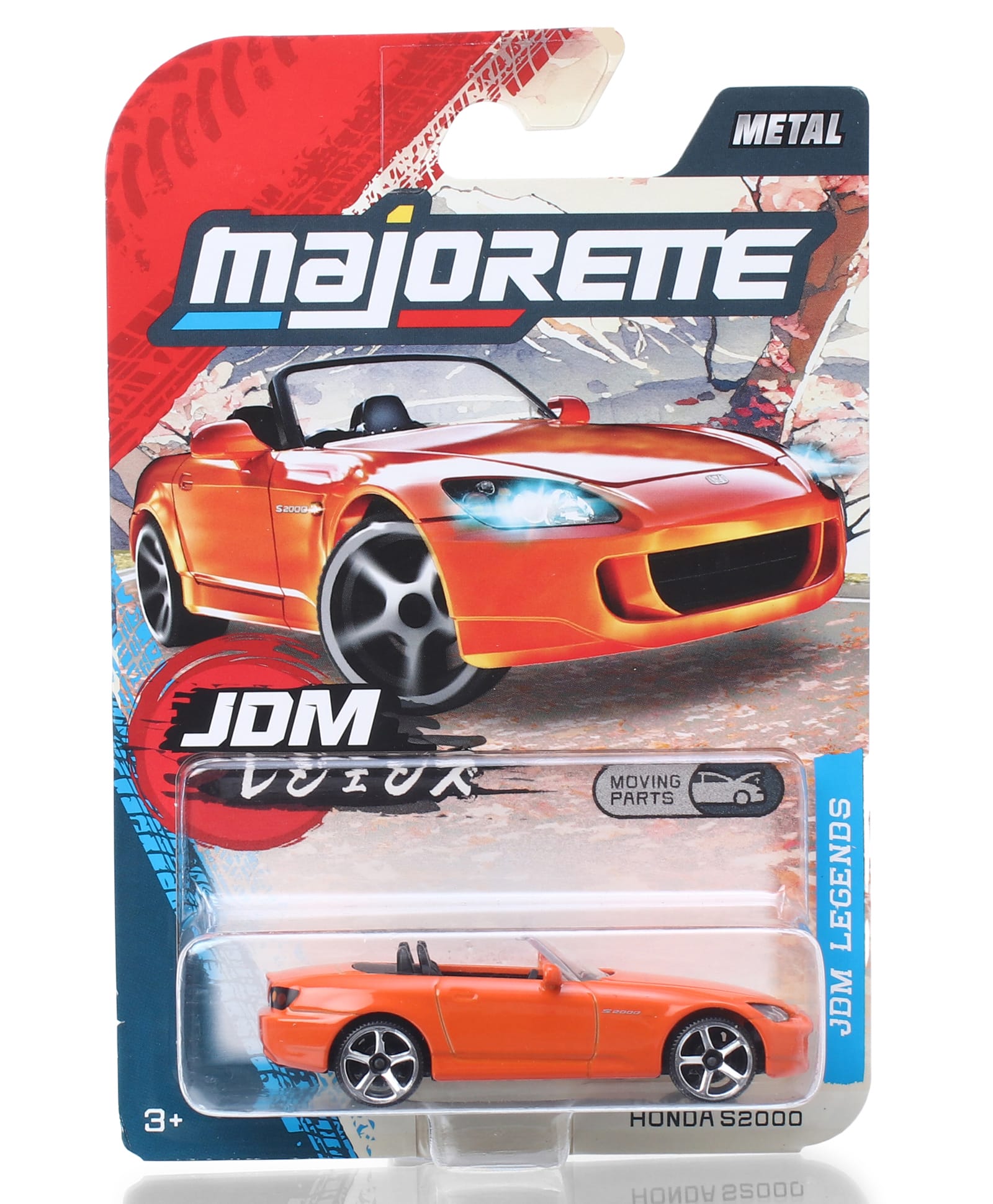 Majorette Honda S2000 JDM Legends Premium Die Cast Car - Orange-image-0