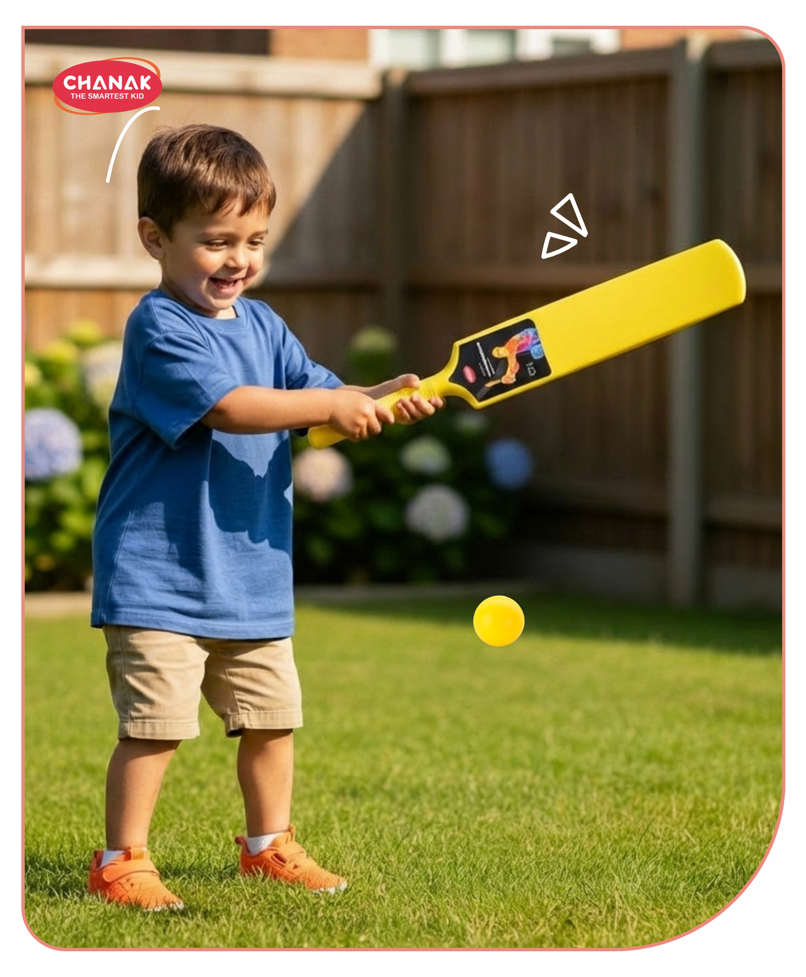 Aditi Toys Small Cricket Kit Cricket Set with 1 Cricket Bat 1 Plastic Ball for Indoor & Outdoor Activity Cricket Kit Set Small Bat & Ball - Multicolor-image-2