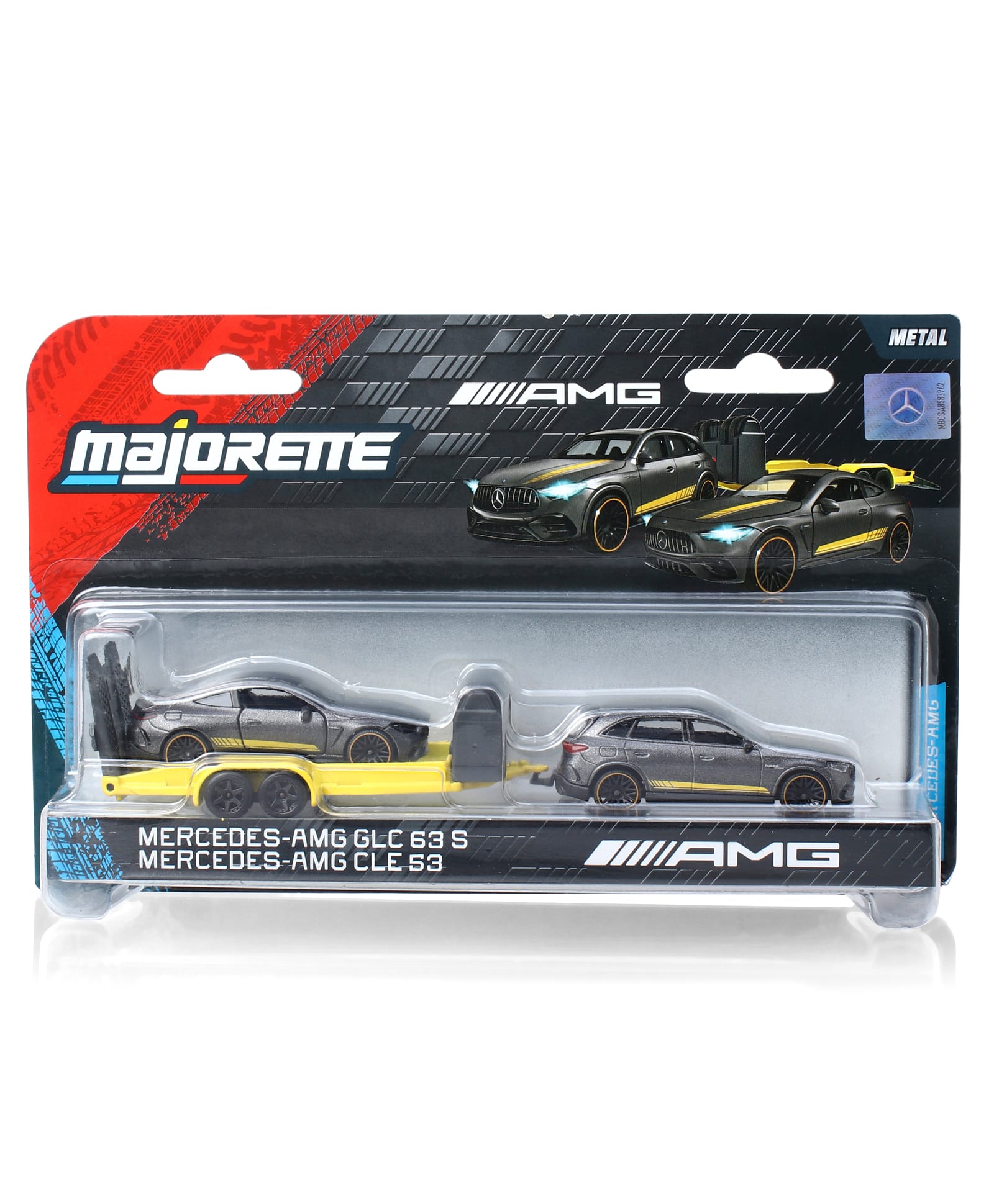 Majorette Mercedes AMG GLC 63 S Deluxe Die Cast Free Wheel Moving Trailer - Grey-picture-12