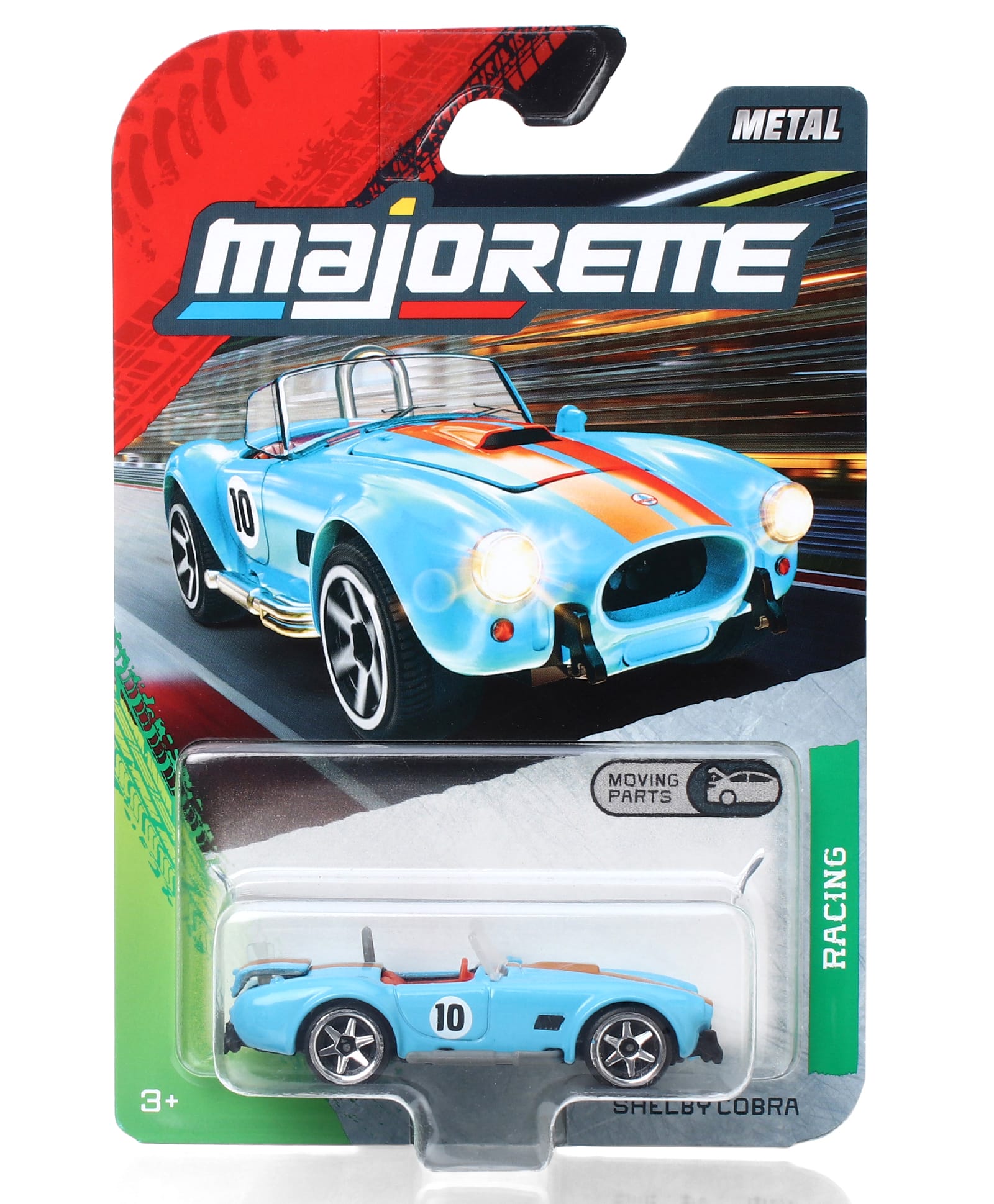 Majorette Shelby Cobra Die Cast Free Wheel Moving Premium Racing Car - Blue-image-30