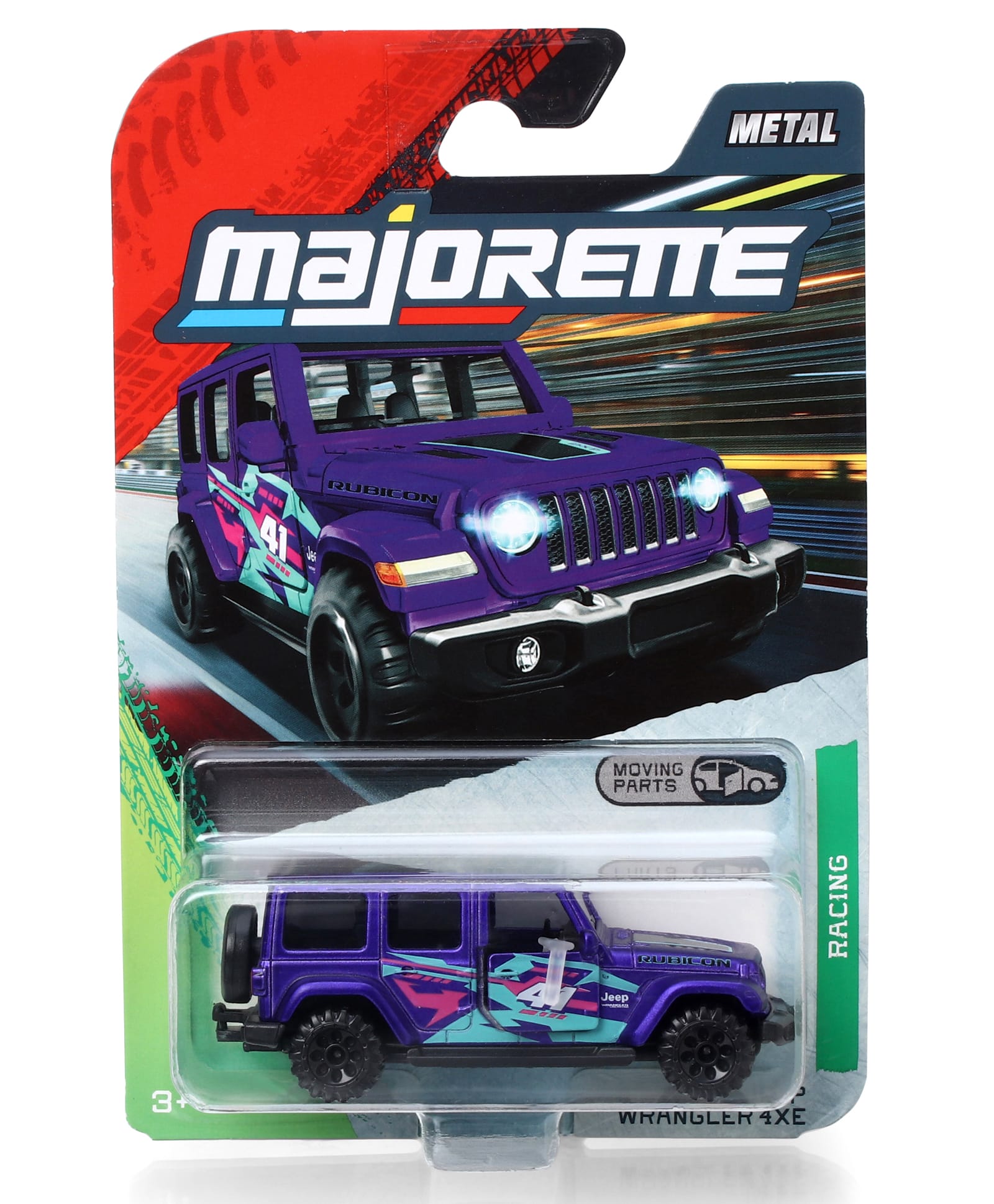 Majorette Jeep Wrangler 4XE Die Cast Racing Premium Toy Car - Purple-picture-34
