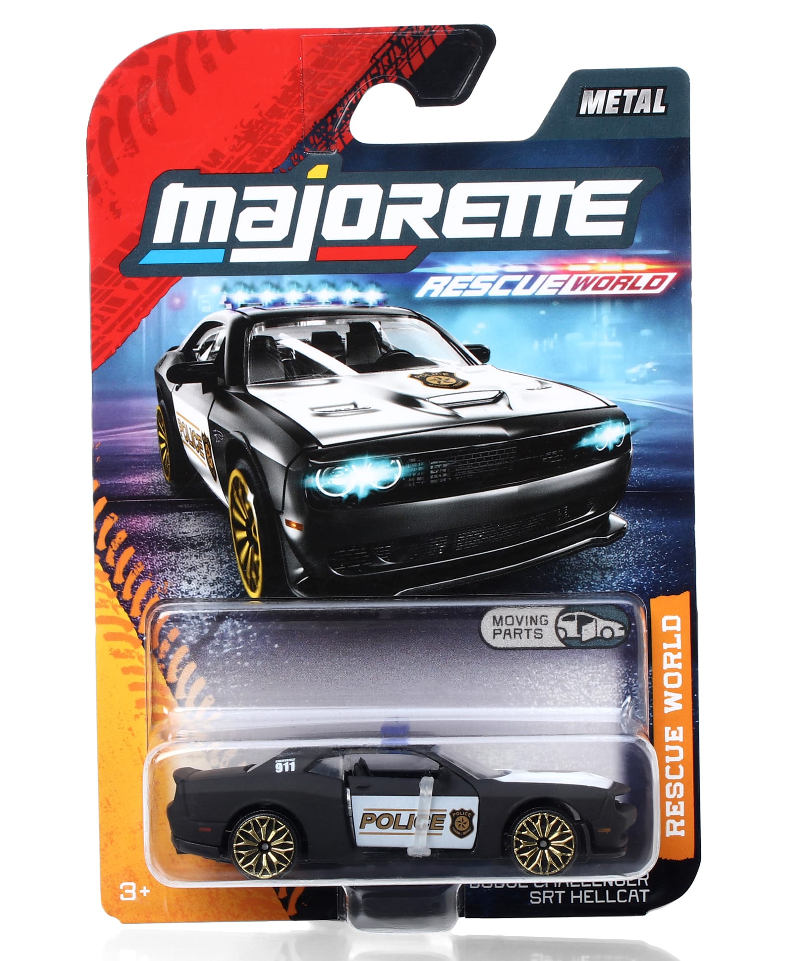 Majorette Dodge Challenger SRT Hellacat Rescue World Premium Die Cast Car - Grey-picture-11