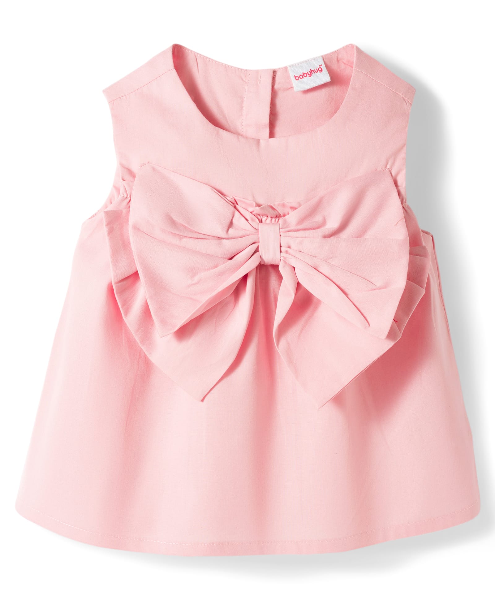Babyhug Cotton Woven Top with Bow Detailing Multi Color 2-3 Years-picture-12