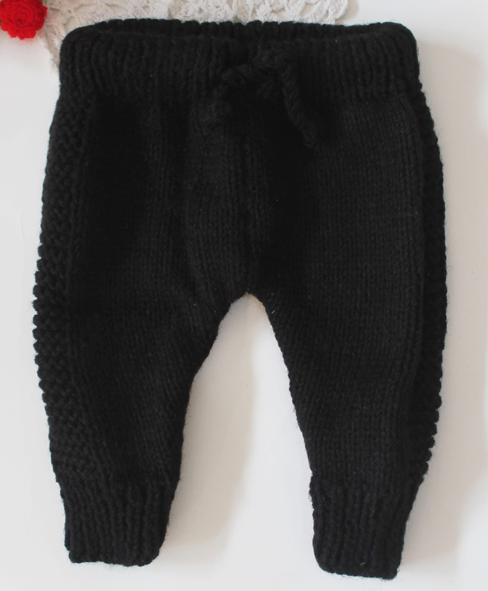 Woonie Handknitted Self Design Pants - Black-image-35