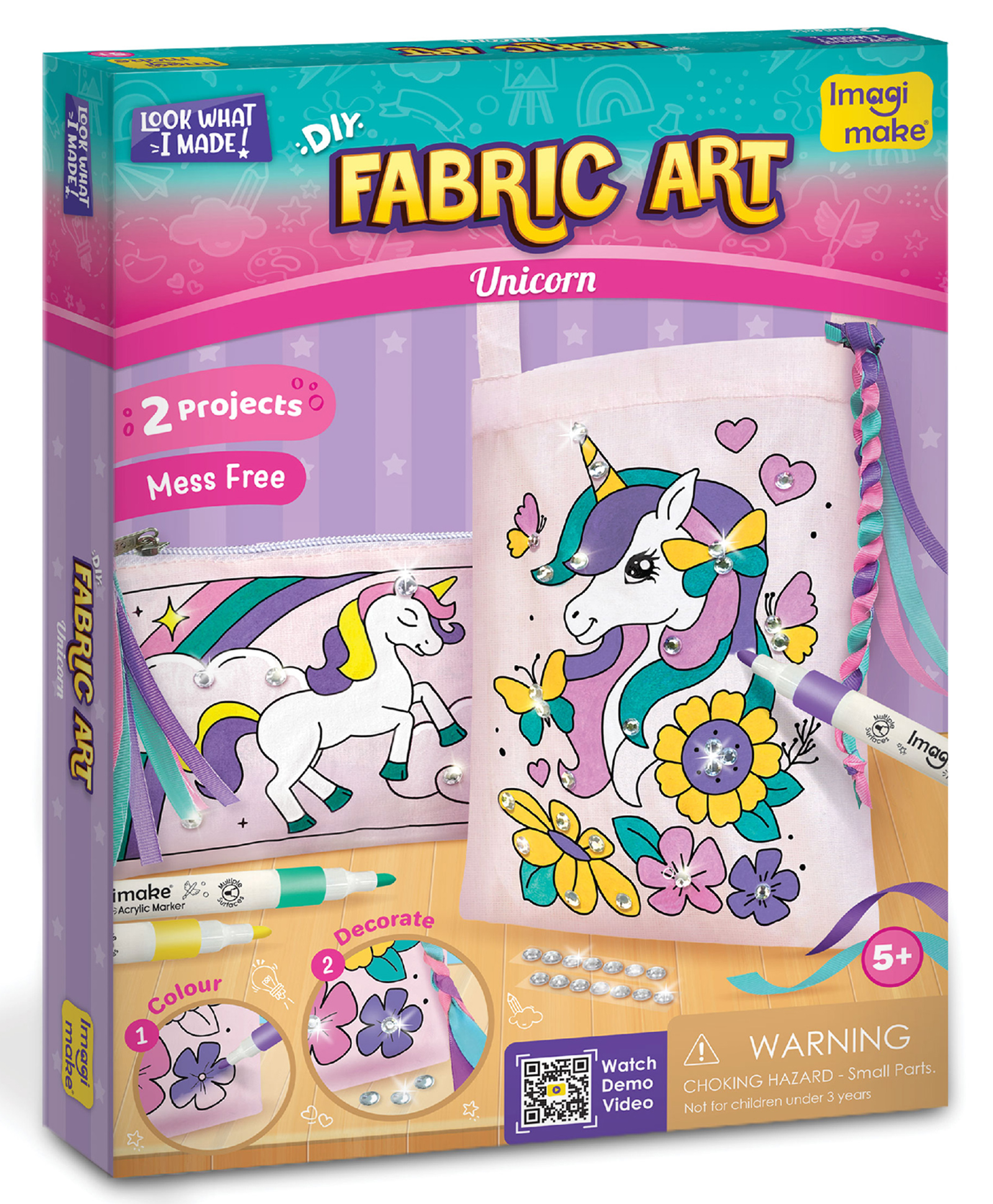 Imagimake Fabric Art Unicorn - Multicolor-picture-4