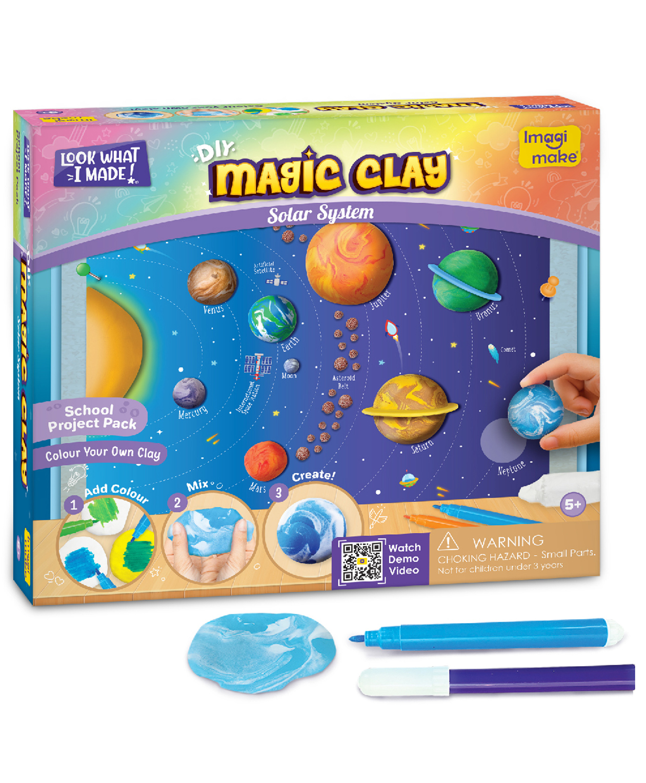 Imagimake Magic Clay Solar System - Multicolor-picture-18
