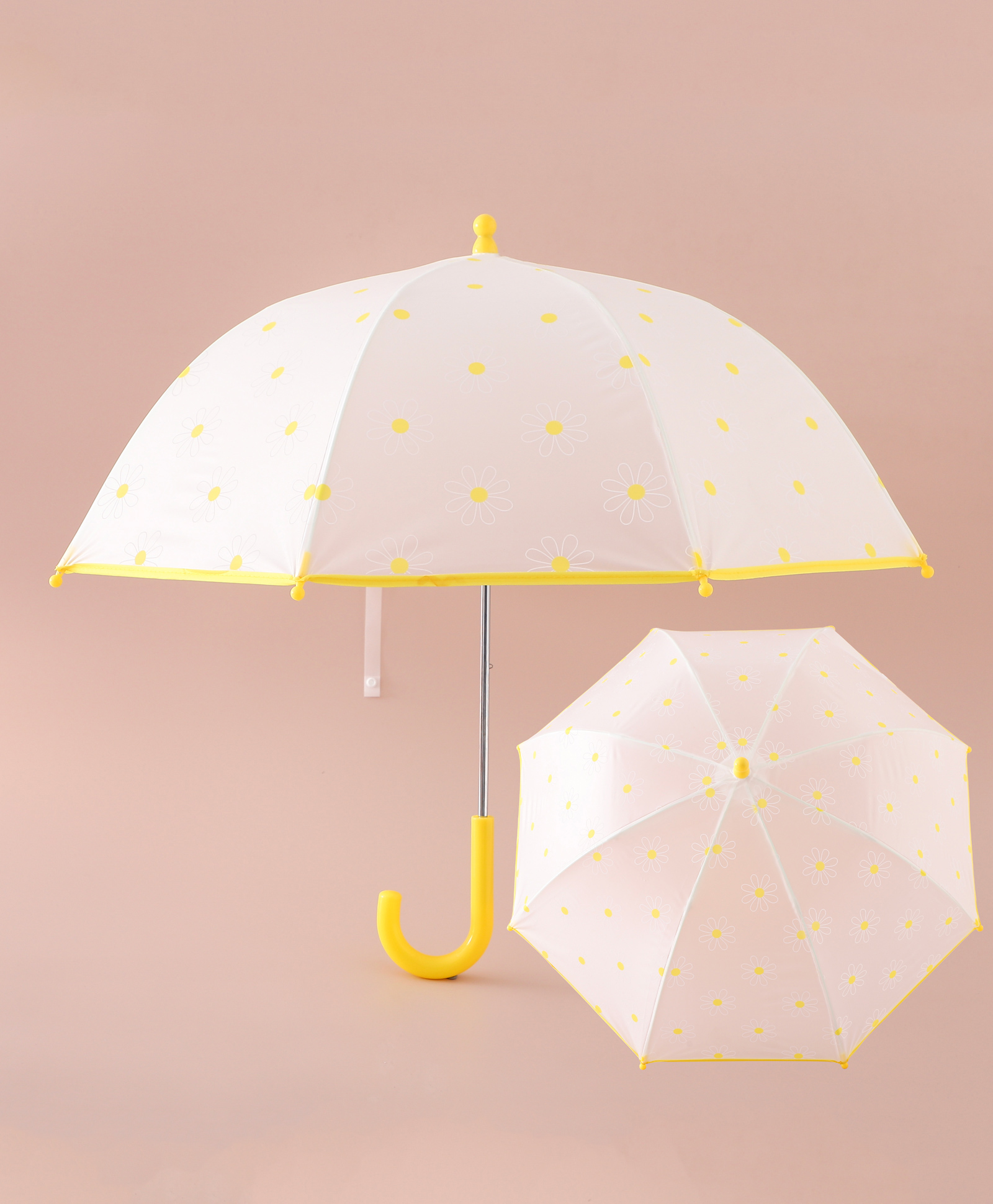 Pine Kids Free Size Umbrella with Flower Print - Yellow-picture-20