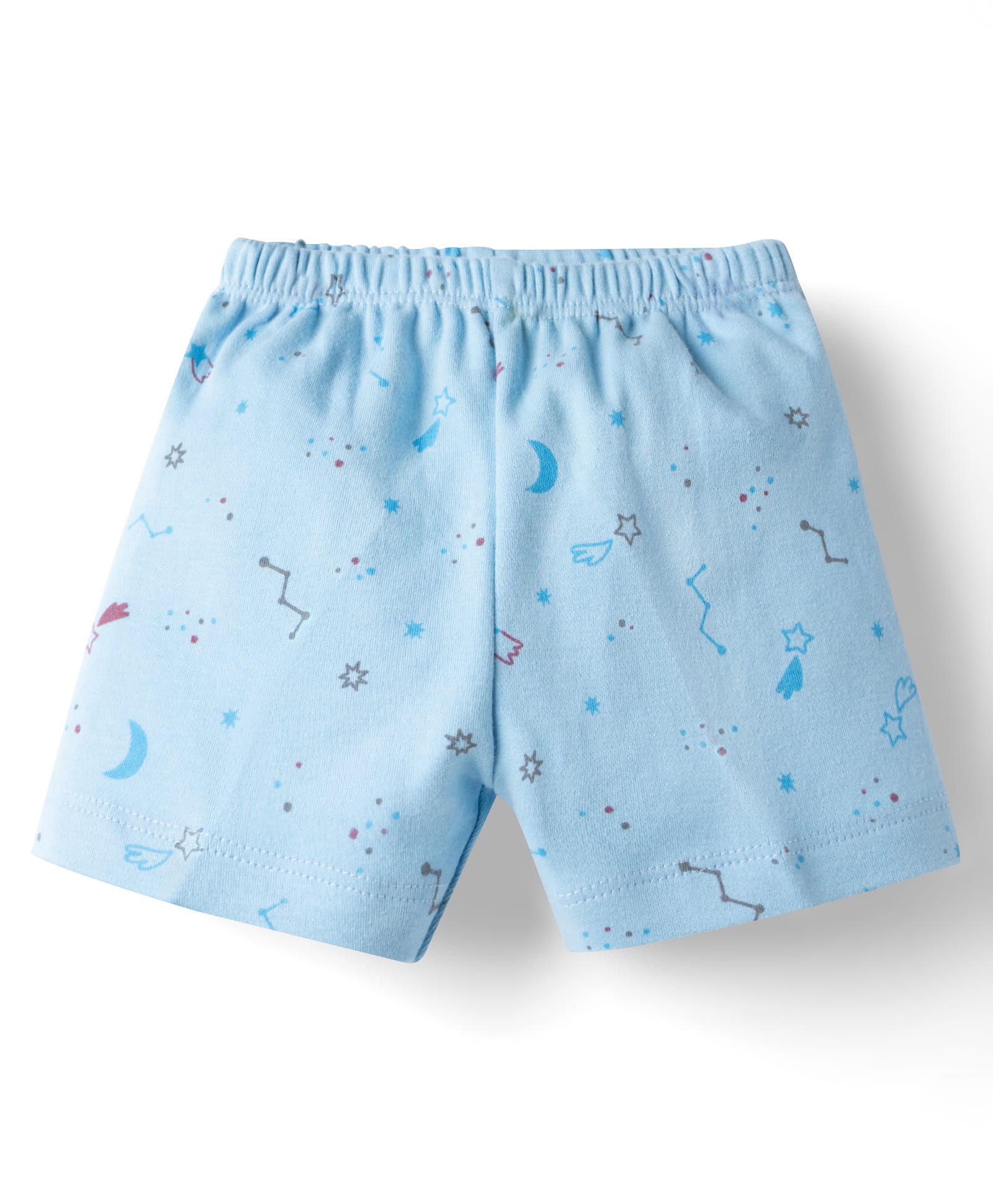 Tango Single Jersey Knit Above Knee Length Printed Shorts - Blue-picture-33