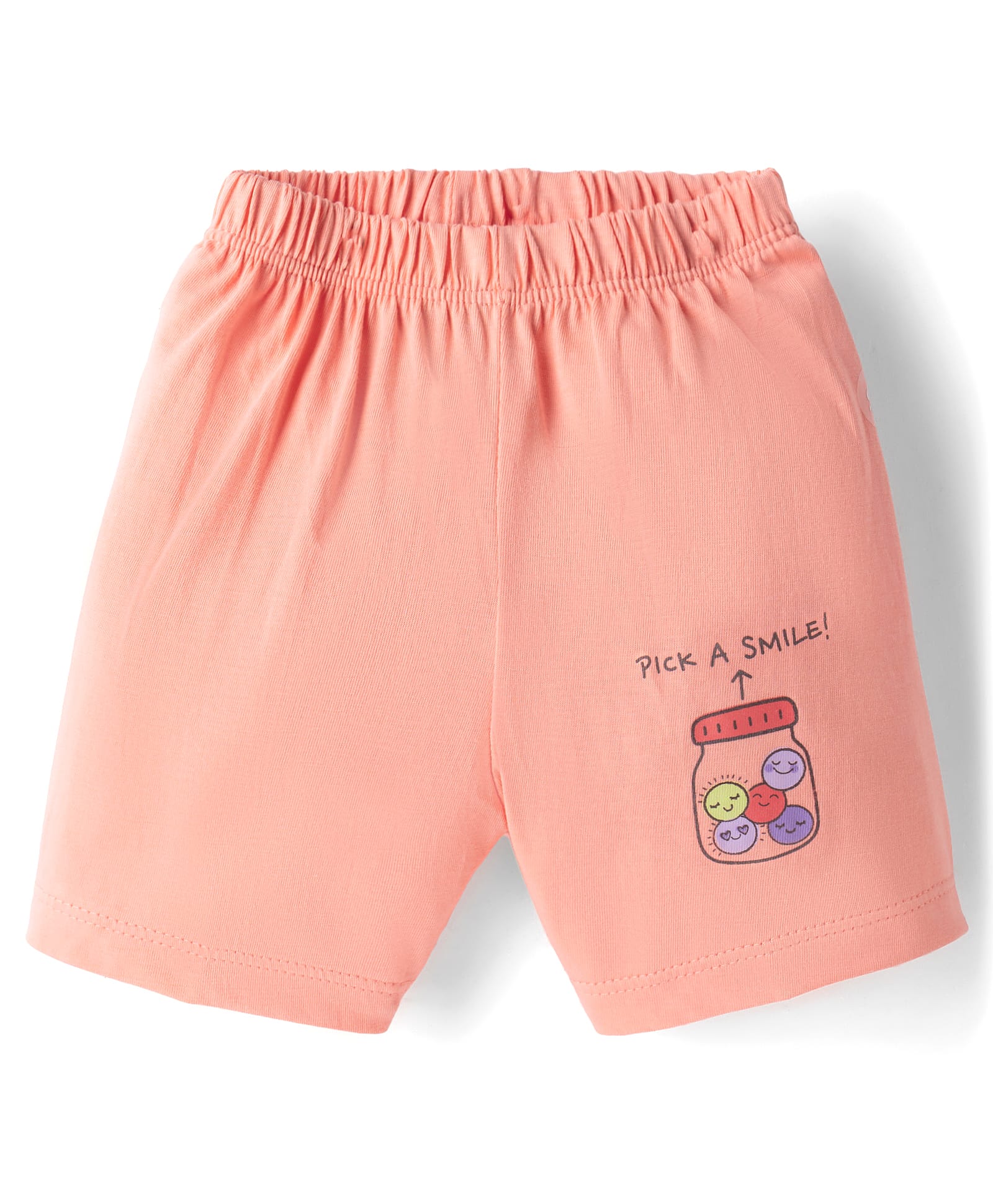 Tango Single Jersey Knit Above Knee Length Printed Shorts - Coral-image-25