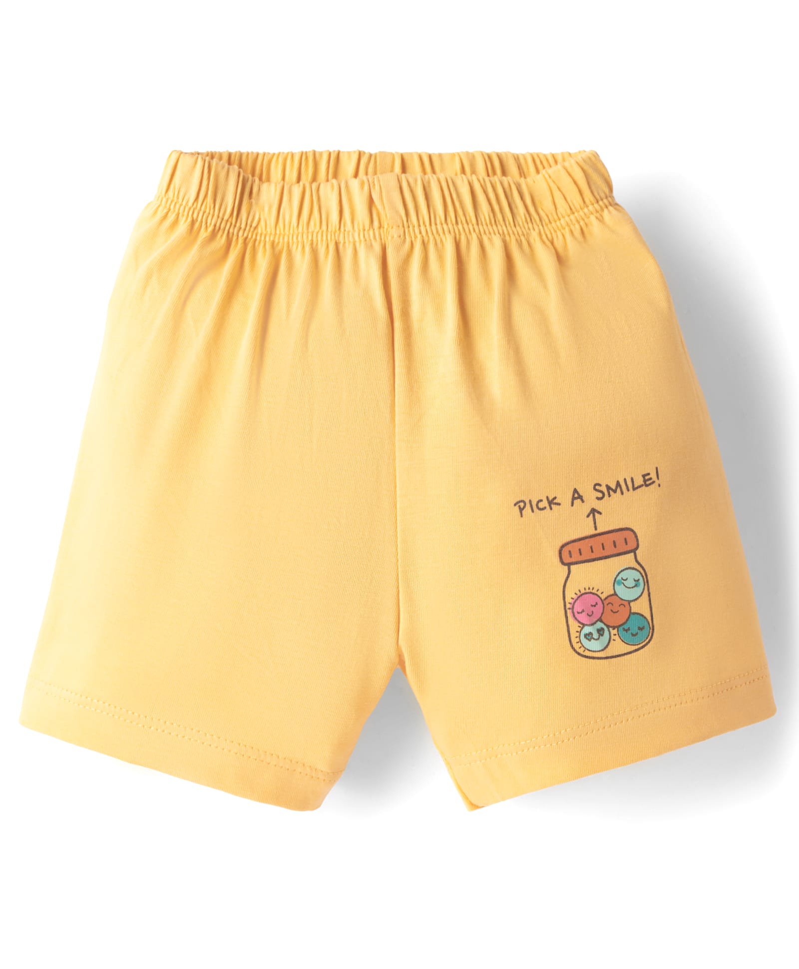 Tango Single Jersey Knit Above Knee Length Printed Shorts - Golden-picture-25