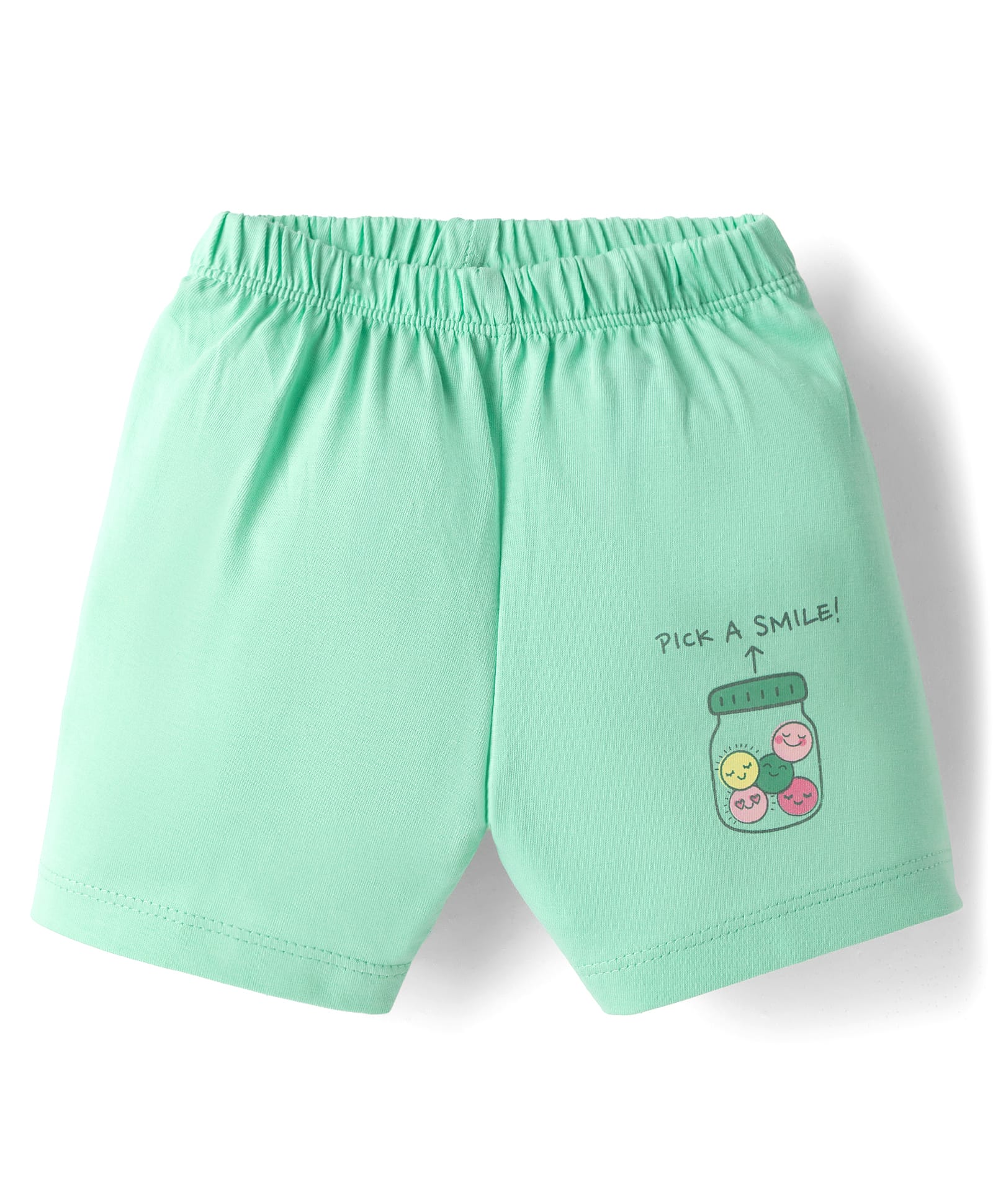 Tango Single Jersey Knit Above Knee Length Printed Shorts - Green-image-43
