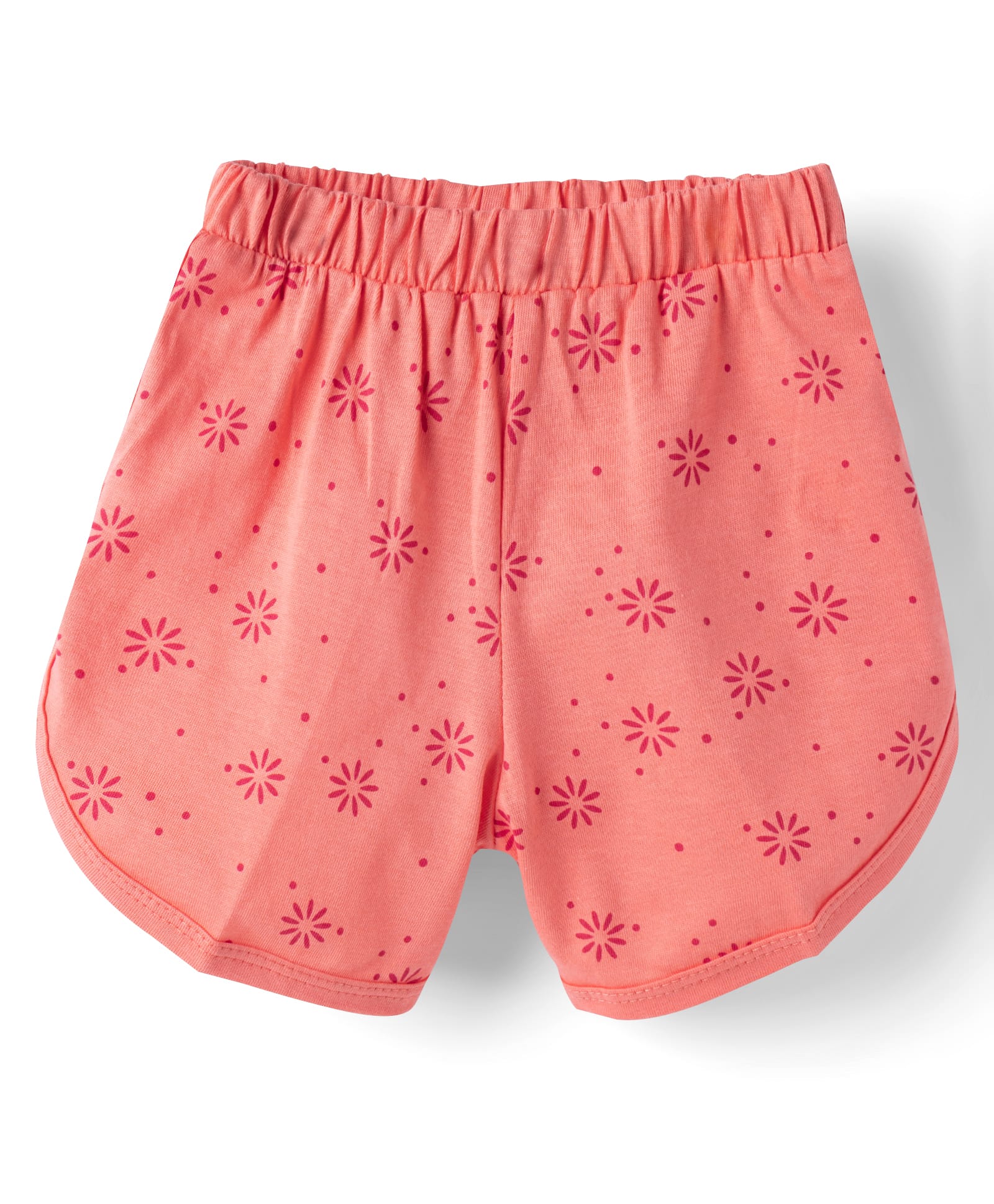Tango Single Jersey Knit Mid Thigh Shorts With Floral Print - Coral-picture-14