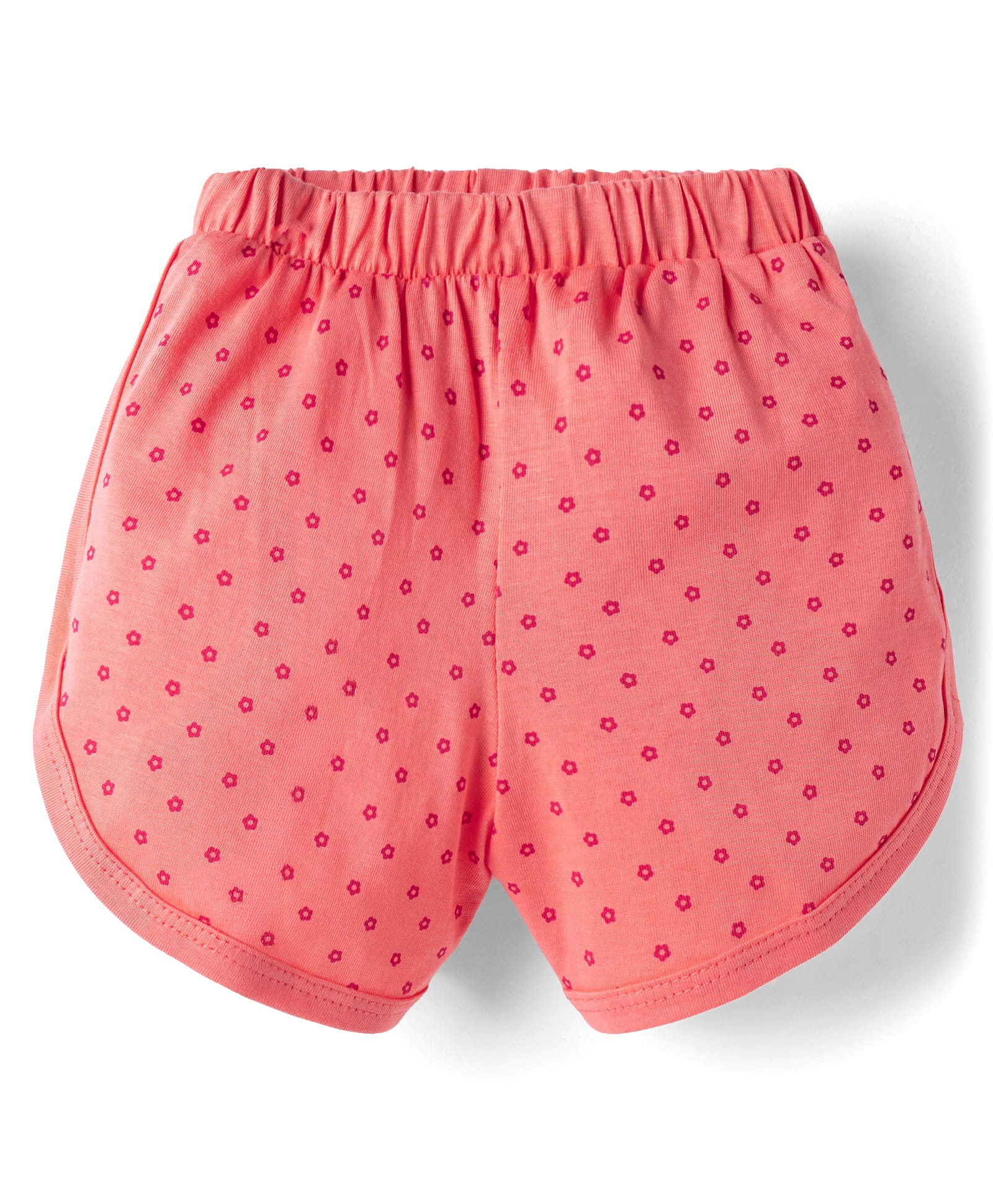 Tango Single Jersey Knit Mid Thigh Shorts With Floral Print - Coral-picture-15