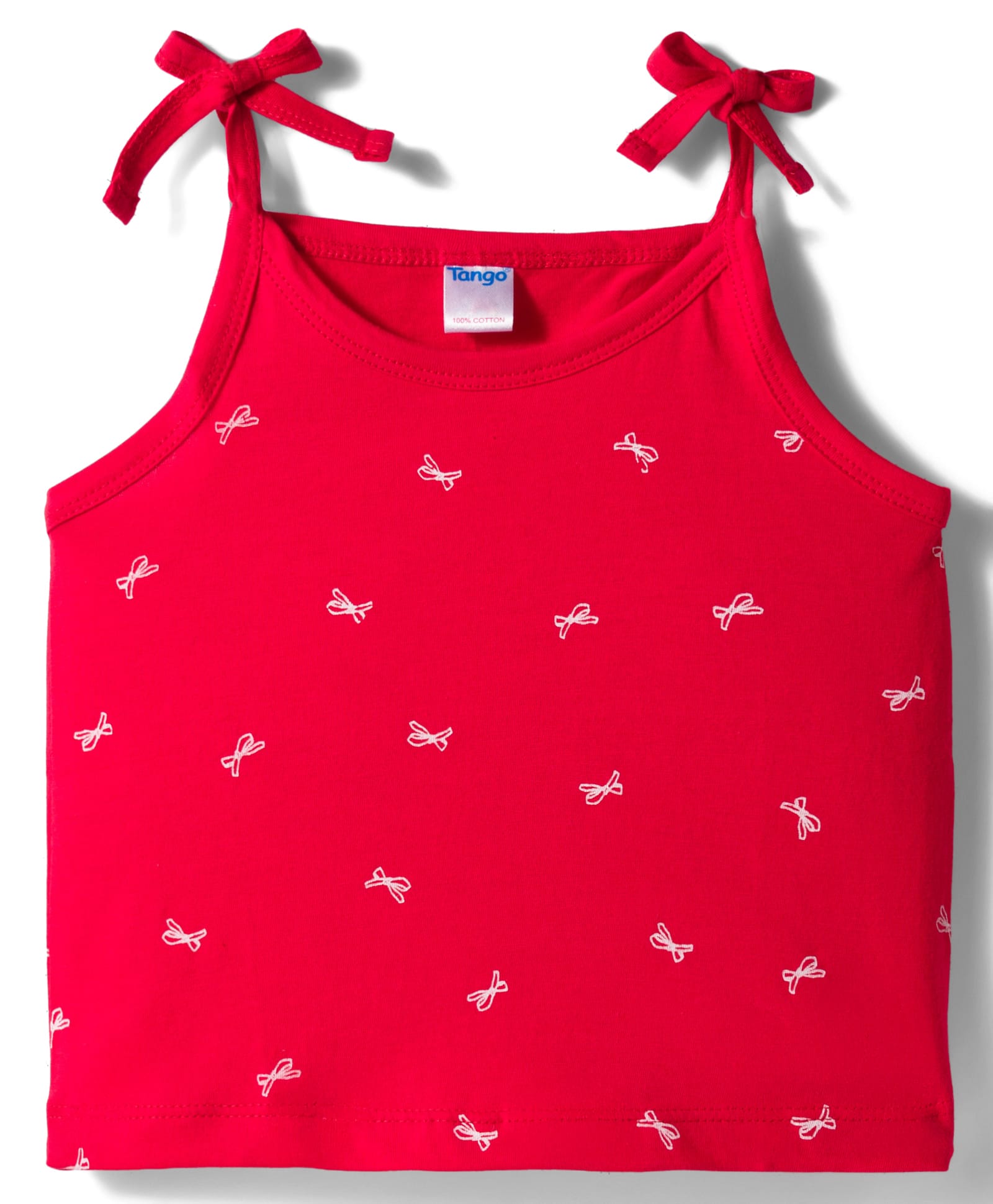 Tango Single Jersey Knit Sleeveless Slip With Bow Print - Red-picture-10