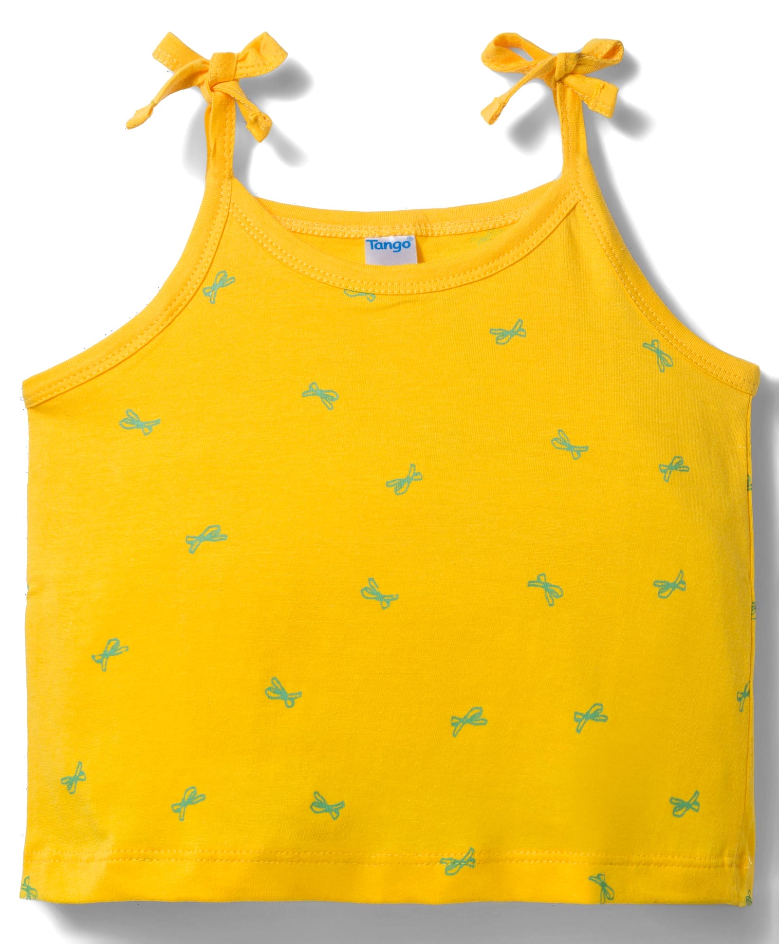 Tango Single Jersey Knit Sleeveless Slip With Bow Print - Golden-picture-37