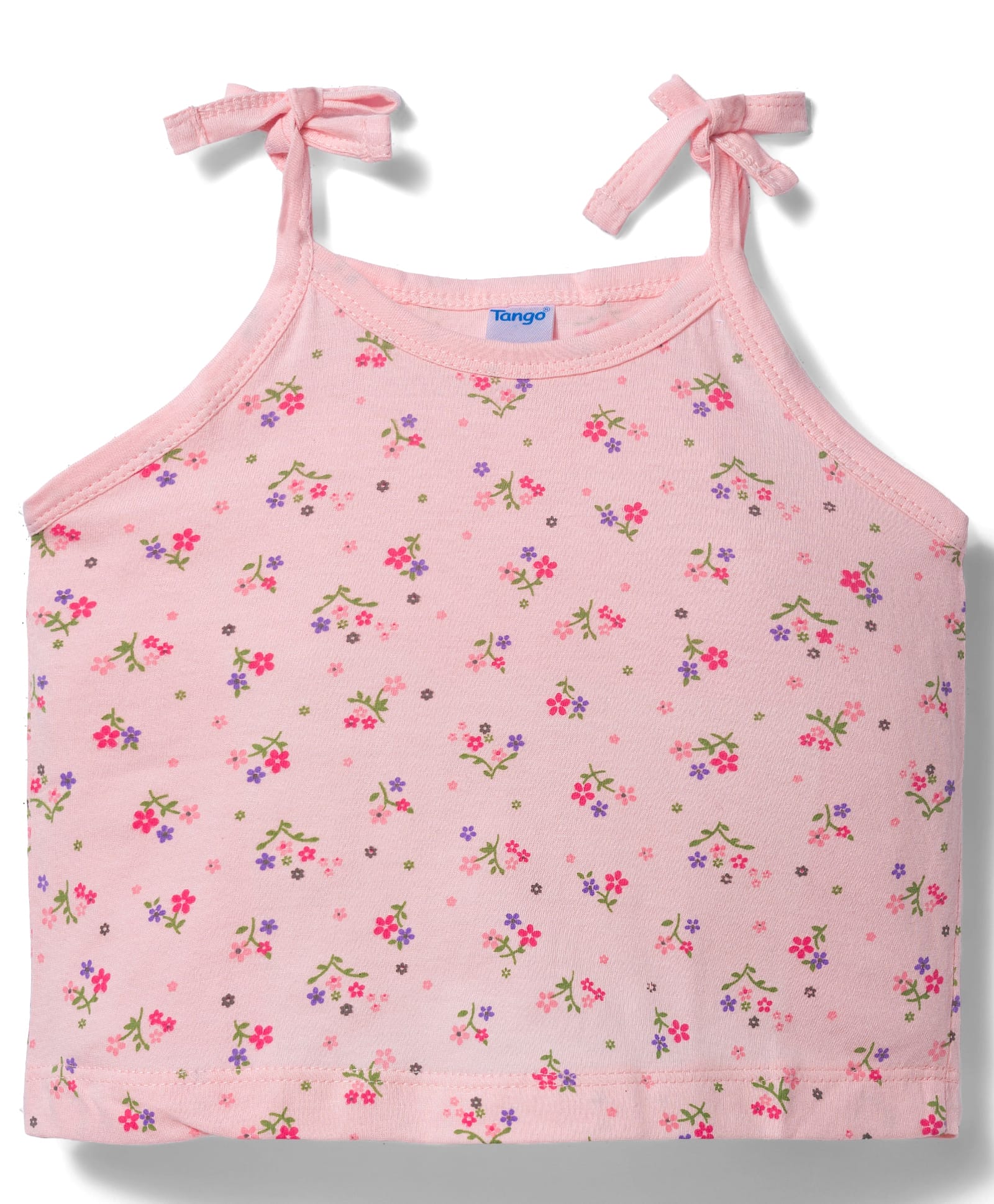 Tango Single Jersey Knit Sleeveless Slip With Floral Print - Coral-image-26