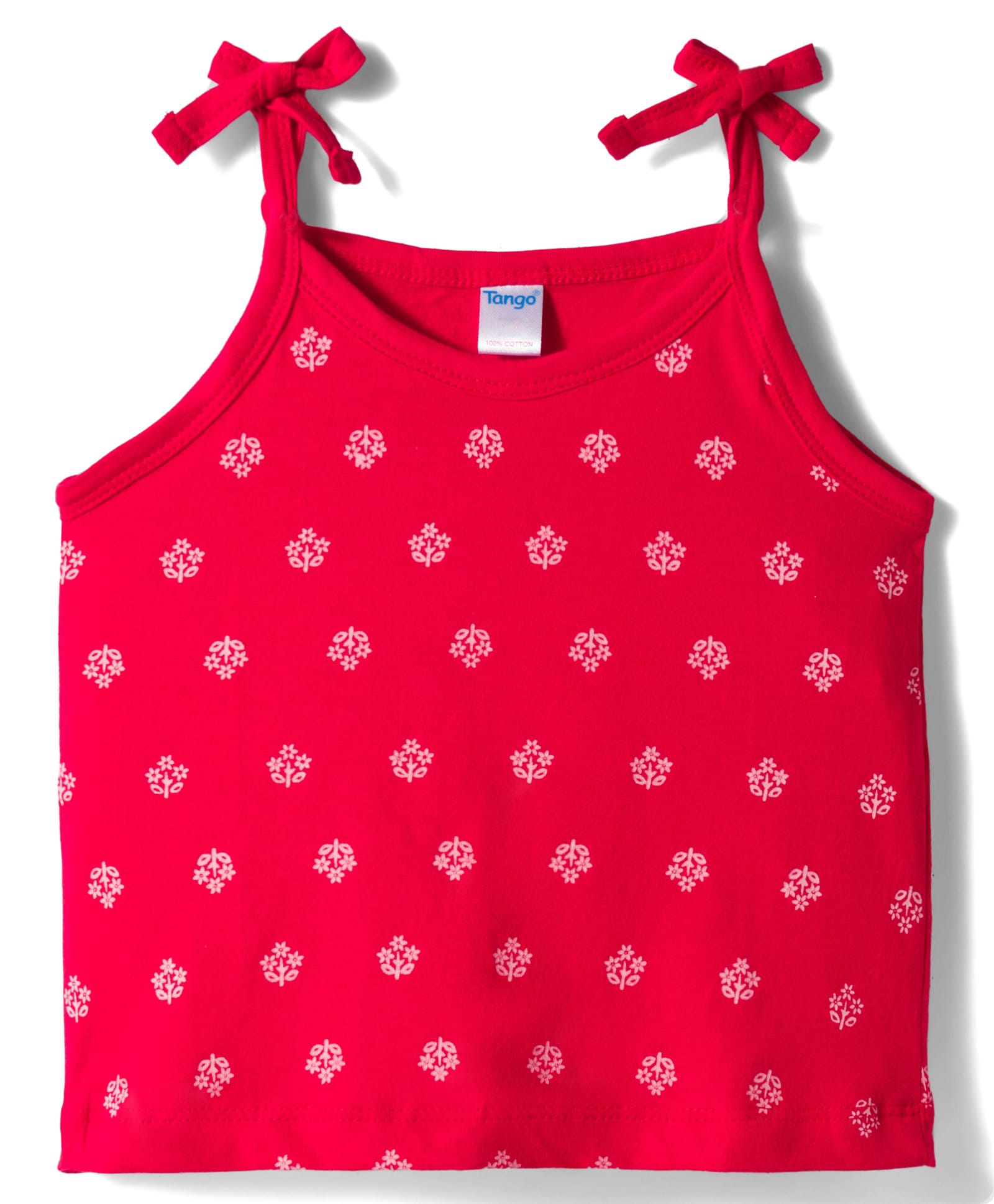 Tango Single Jersey Knit Sleeveless Slip With Floral Print - Red-picture-15