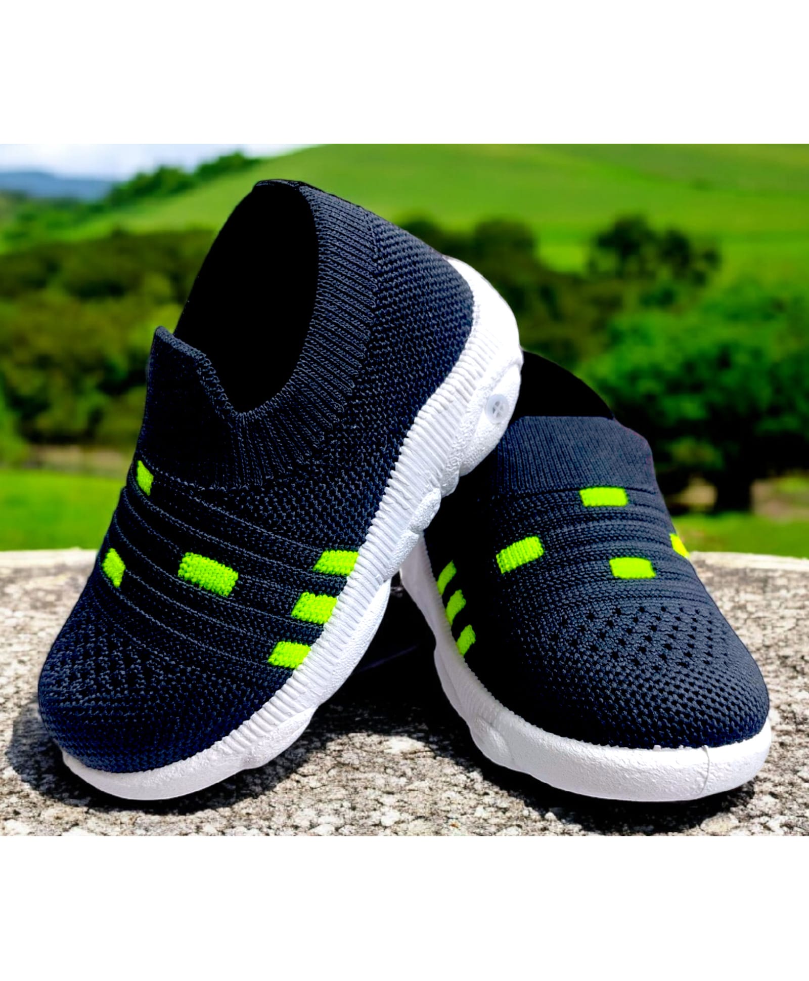 Binos Mesh Detailed Slip On Shoes - Navy Blue-image-11