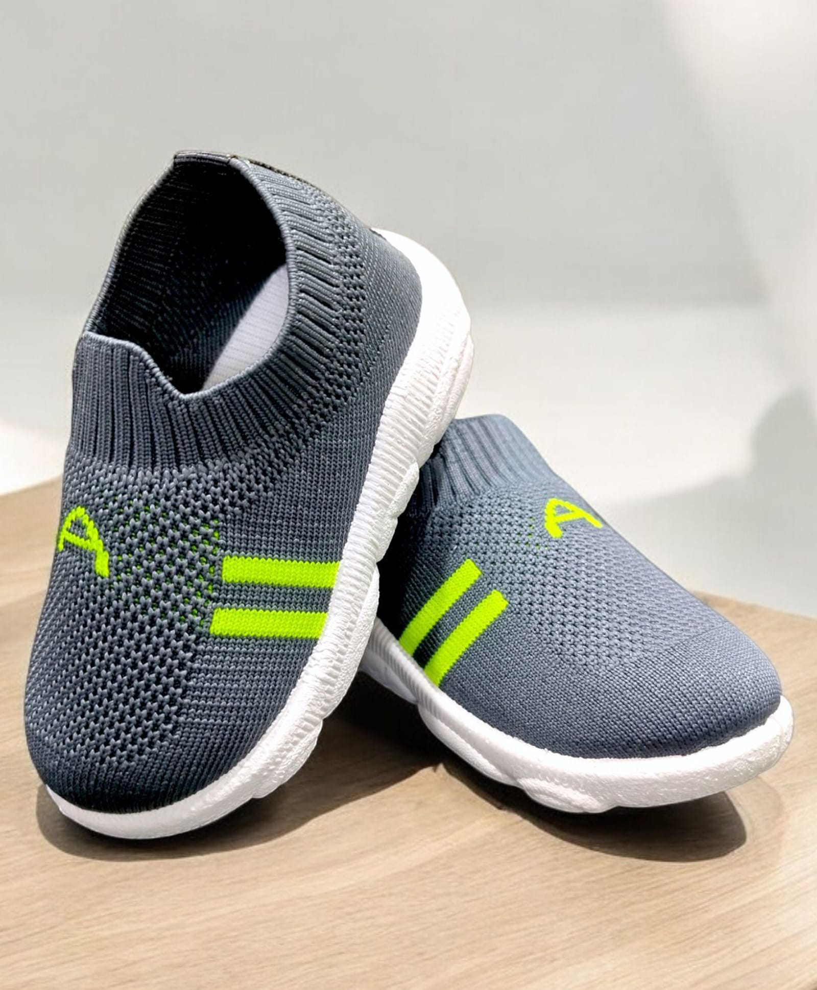 Binos Initial A Designed Slip On Shoes - Dark Grey-picture-15
