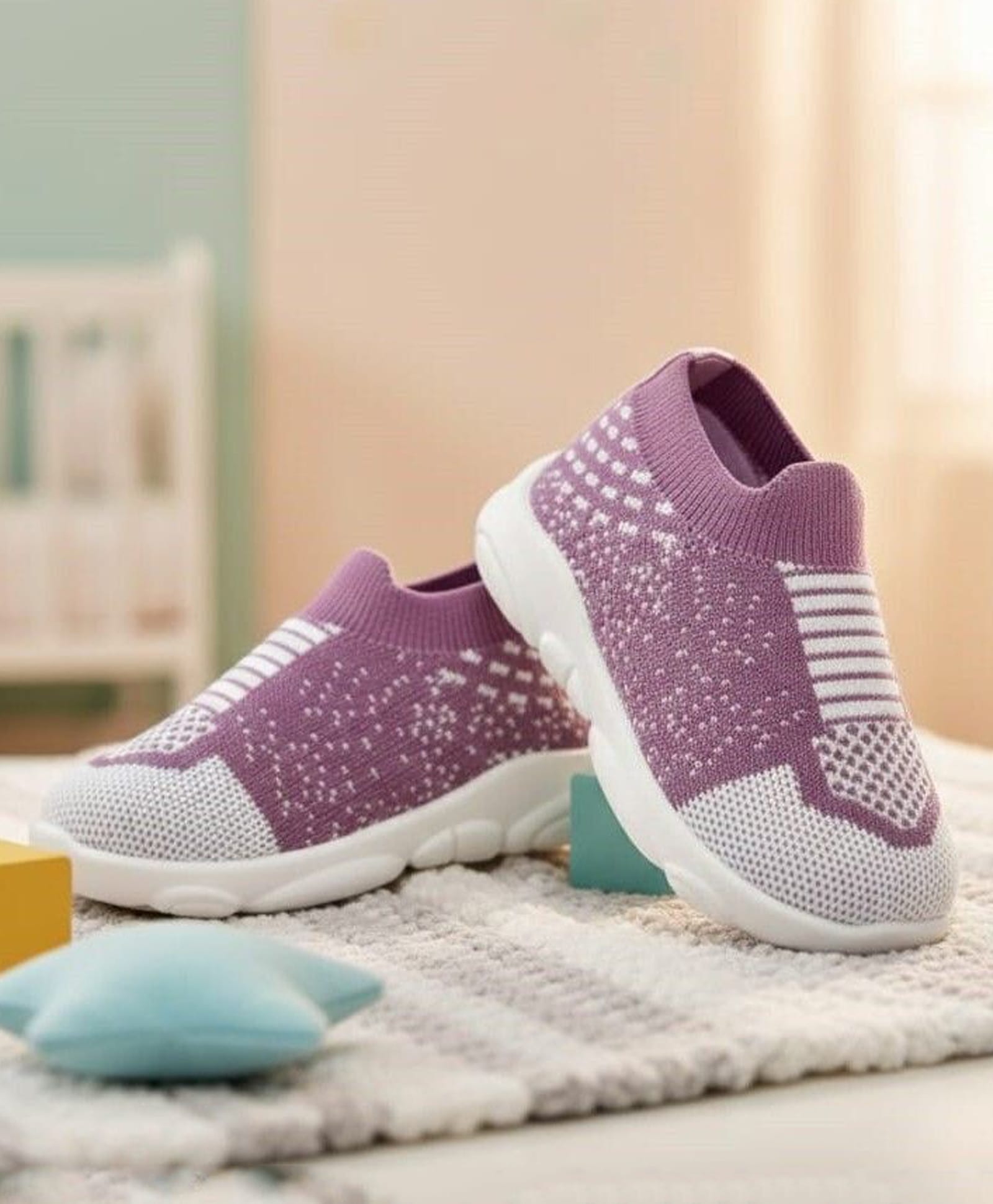 Binos Mesh Detailed Striped Shoes - Onion-picture-11