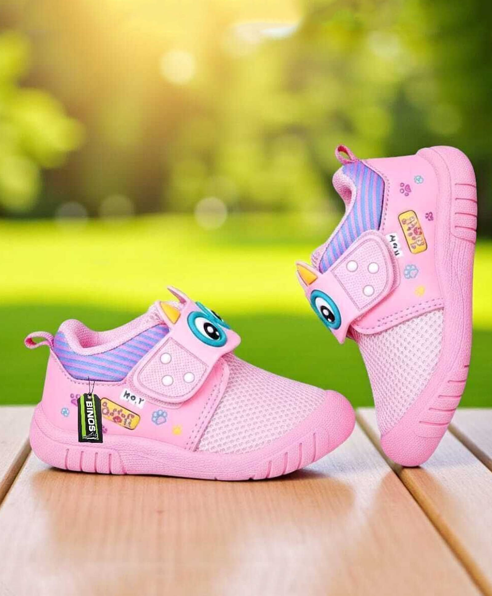 Binos Eyes Designed Velcro Closure Shoes - Pink-picture-22
