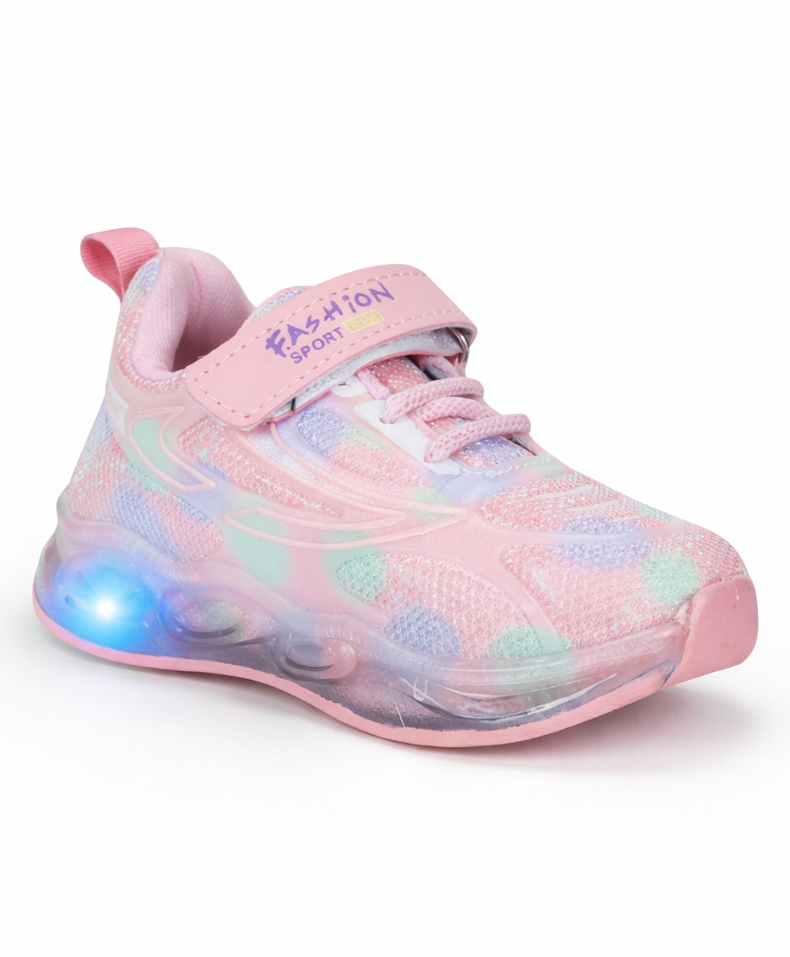 Lil Lollipop Tie Dye Velcro Closure LED Shoes - Pink-picture-22