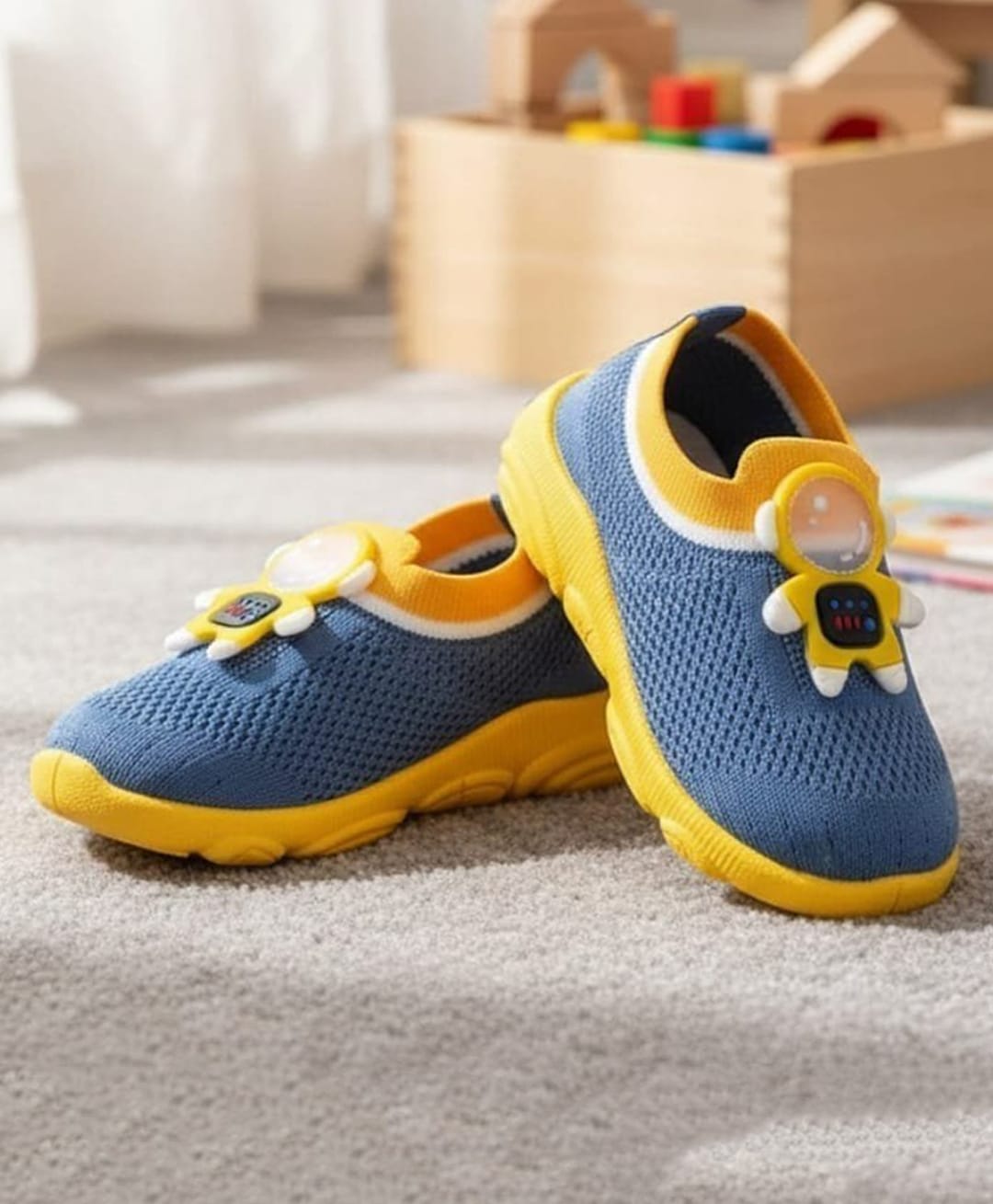 Binos Astronaut Applique Detailed Slip On Shoes - Aqua Blue-image-37