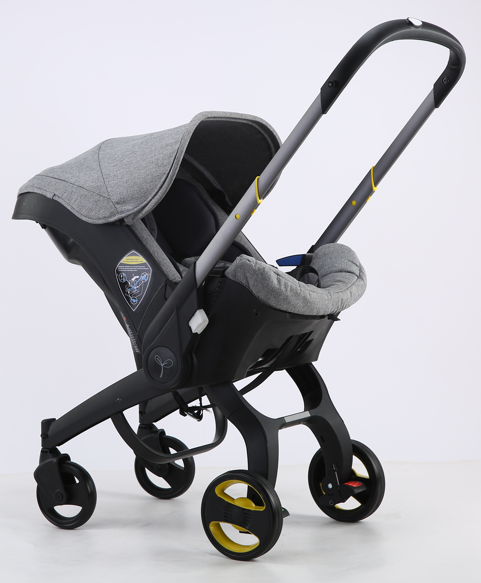 Purple Tots Travel Cabin Stroller - Grey-picture-18