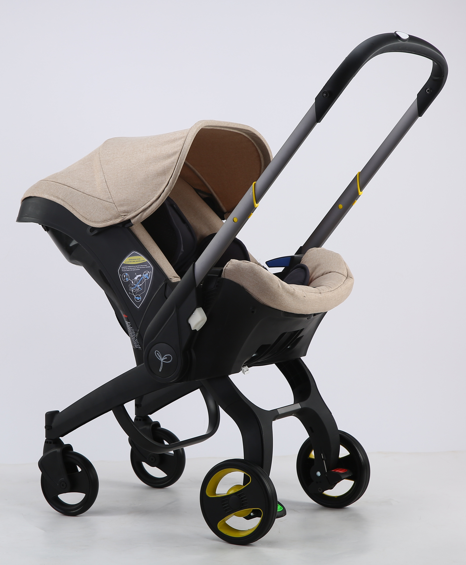 Purple Tots Travel Cabin Stroller - Cream-picture-20