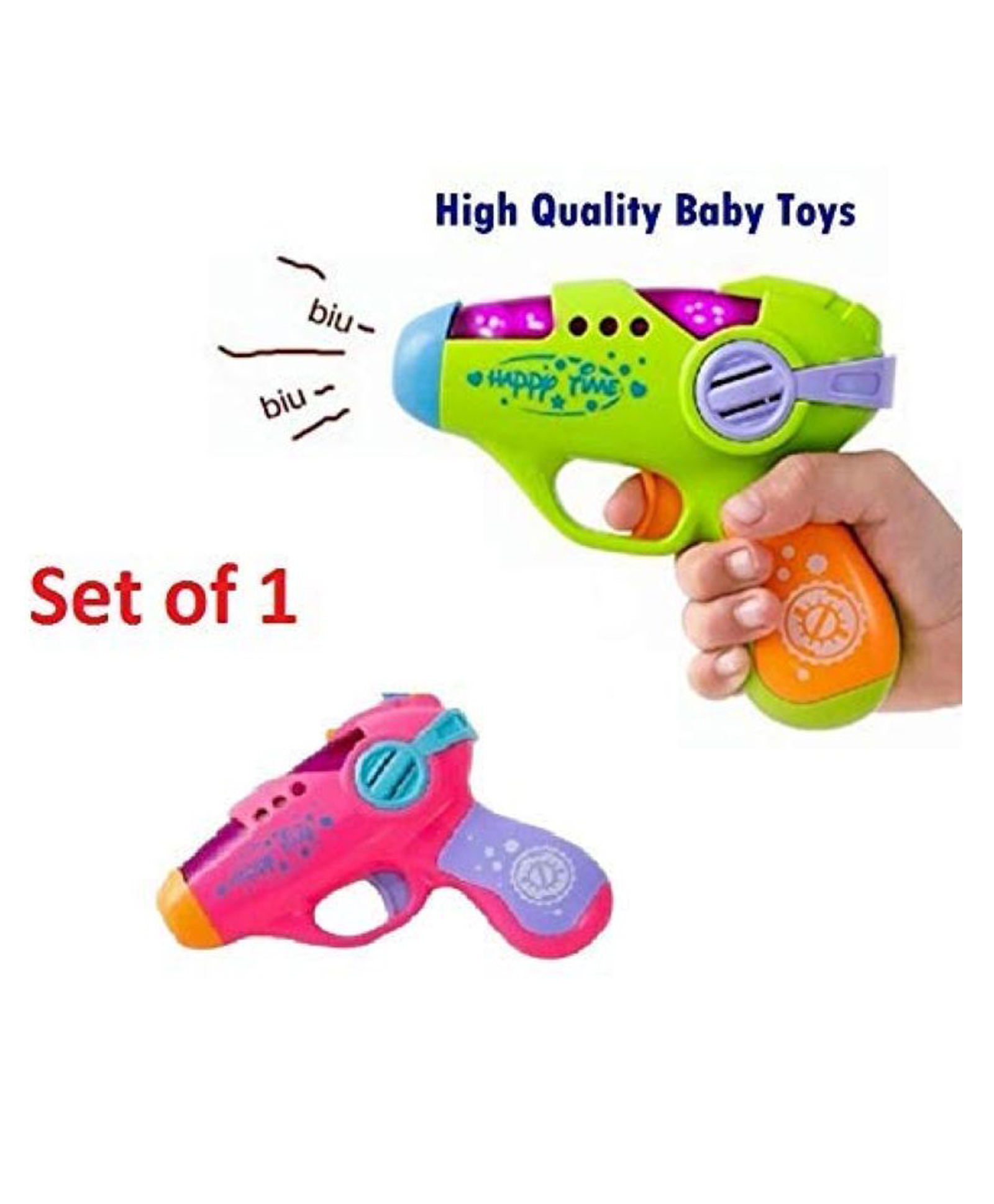 New Pinch 3D Projector Musical Gun Toy for Kids with LED Lights Music & Action Sounds Battery Operated Fun Pretend Play Gun for Boys & Girls - Pack of 1-picture-14
