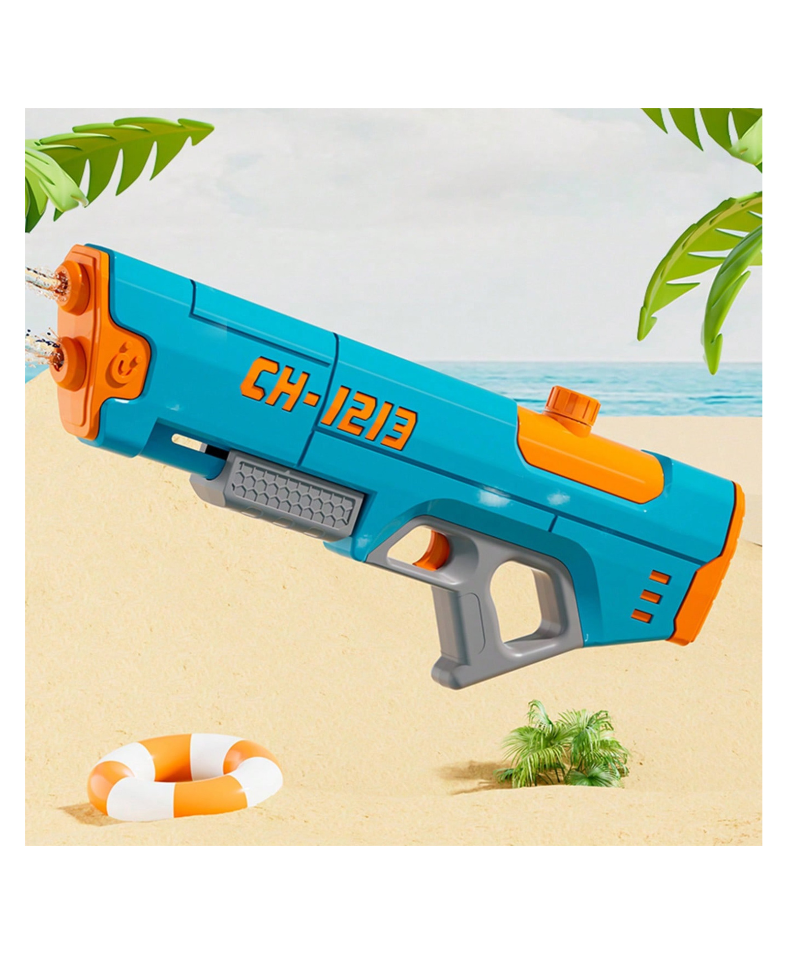 YAMAMA High-Capacity Manual Pump Action Shotgun-Style Dual Nozzle Water Gun Blaster (700 ml) - Color May Vary