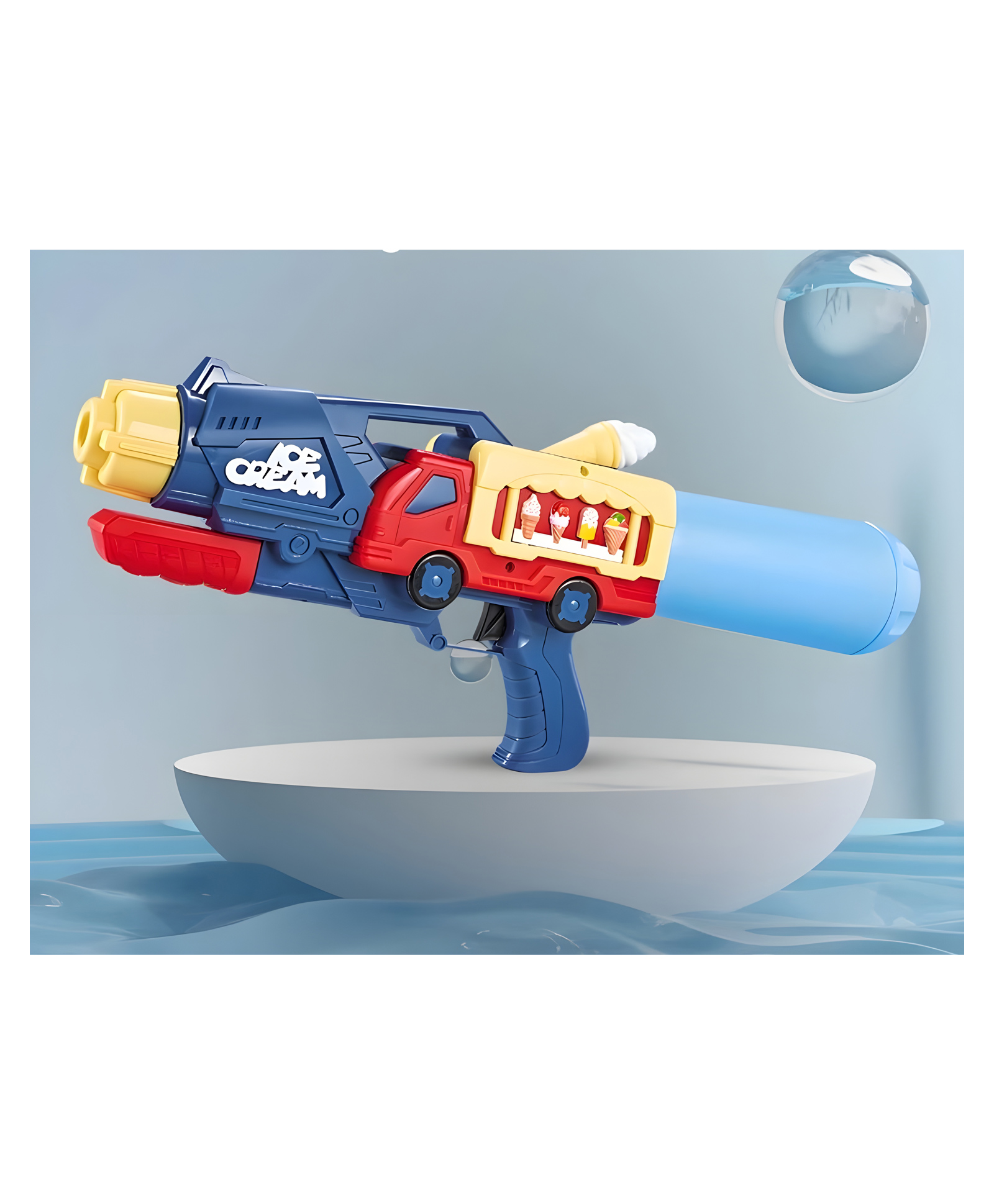 YAMAMA Ice Cream Truck Theme Water Gun Toy 710ml High Capacity Water Fighting Toy - Multicolor