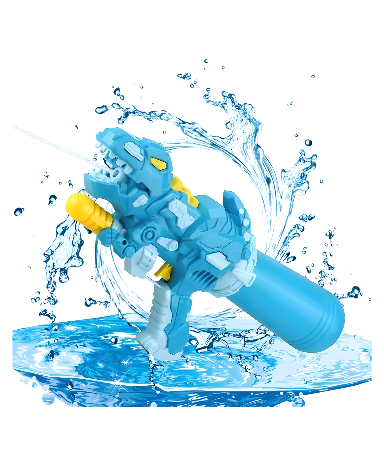 YAMAMA Dinosaur Water Gun Toy Long Range 570ml High Capacity Water Fighting Toy - Color May Vary)-picture-12