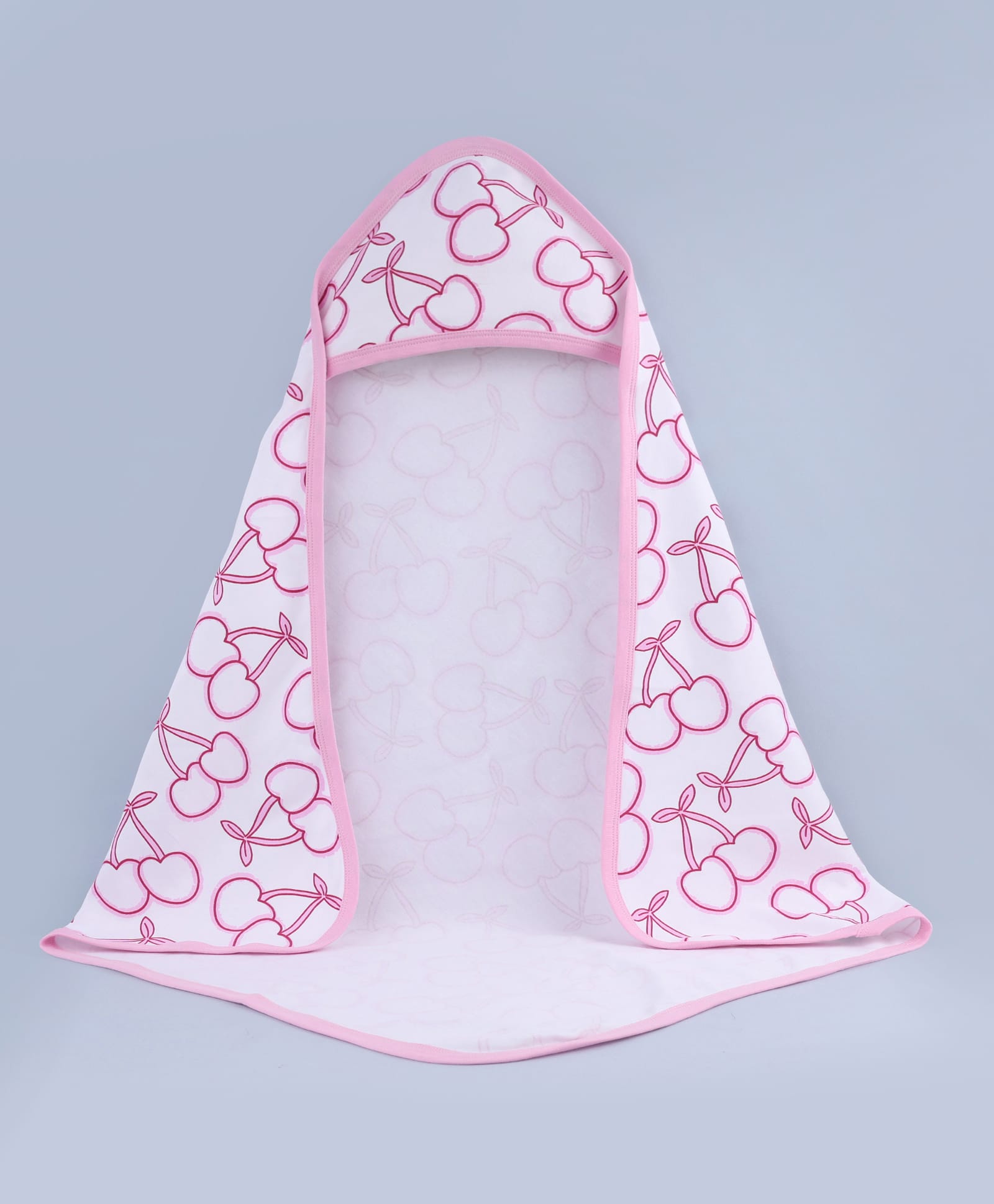 Doodle Poodle 100% Cotton Hooded Towel with Cherry Print L 75 x B 75 cm - White-picture-48