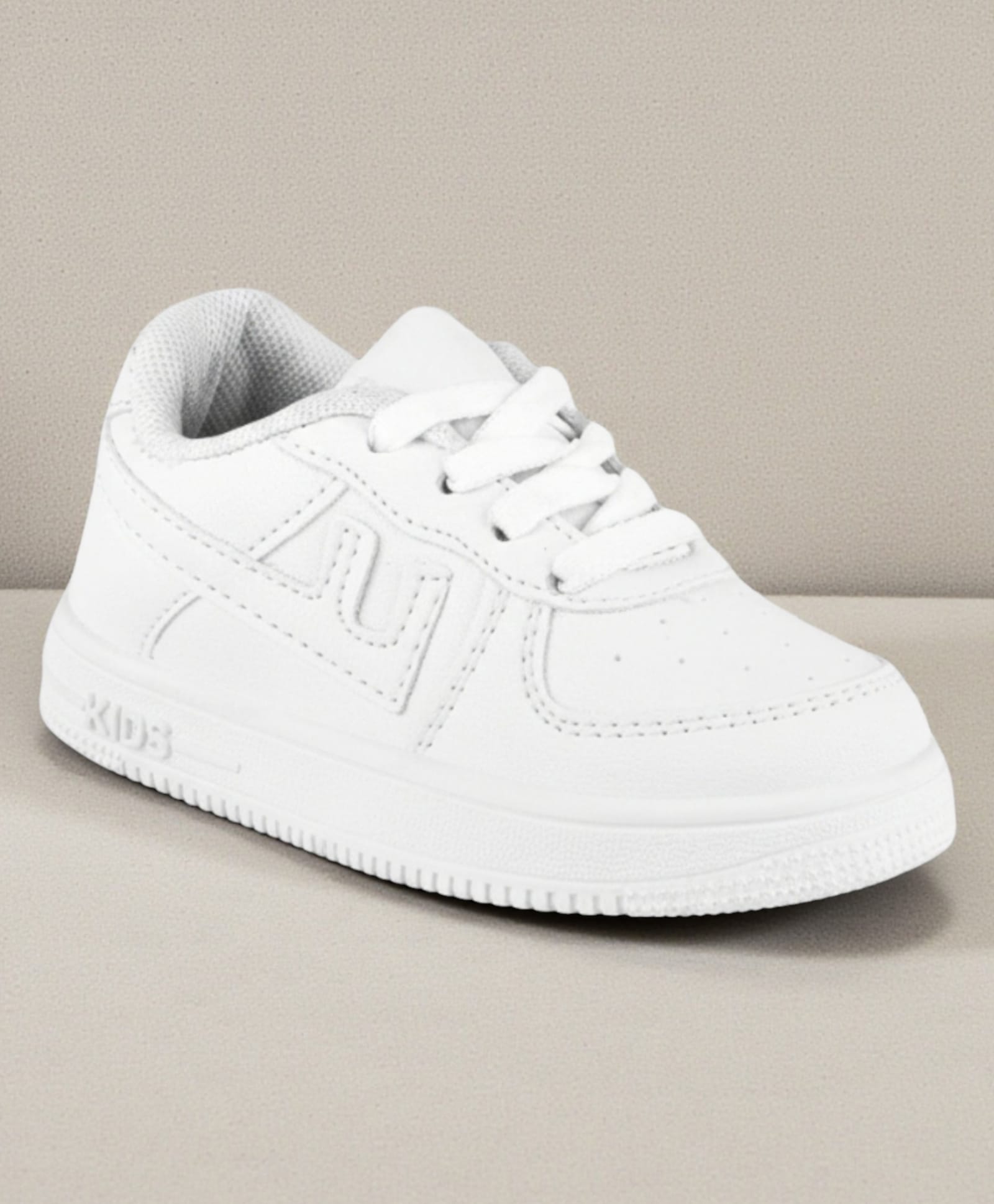 Lil Lollipop Solid Lace Up Shoes - White-picture-26