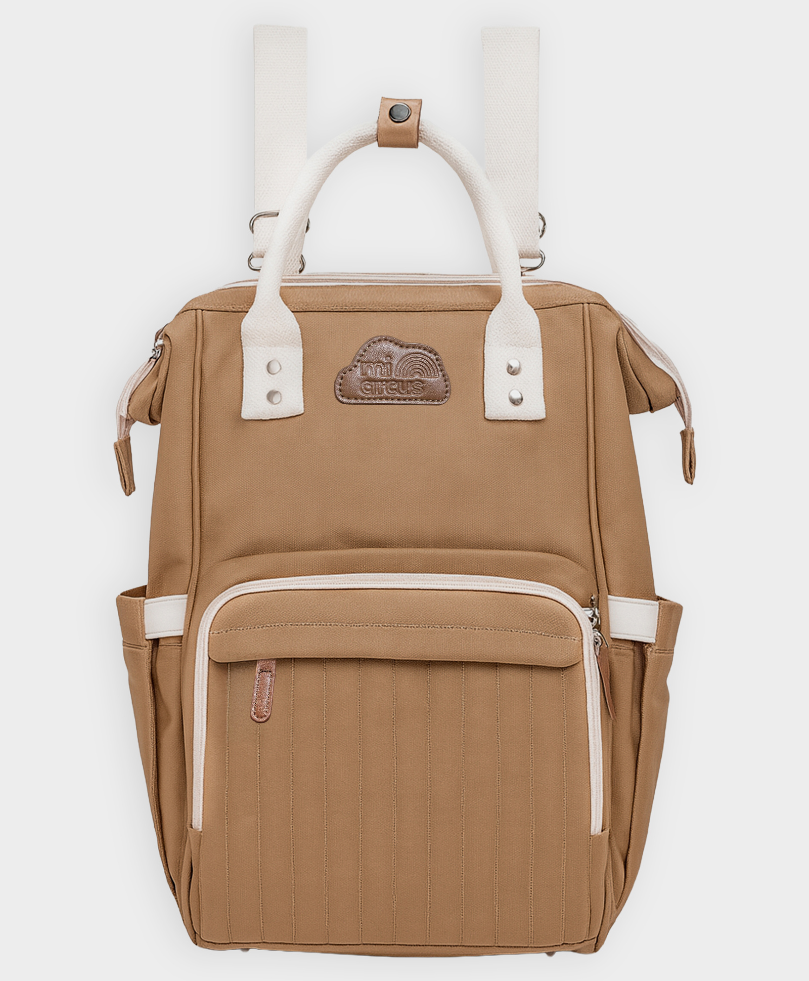 Mi Arcus Solid Design Maternity Diaper Bag with Zip Closure,Backpack, Includes Diaper Changing Sheet for Travel- Brown-image-25