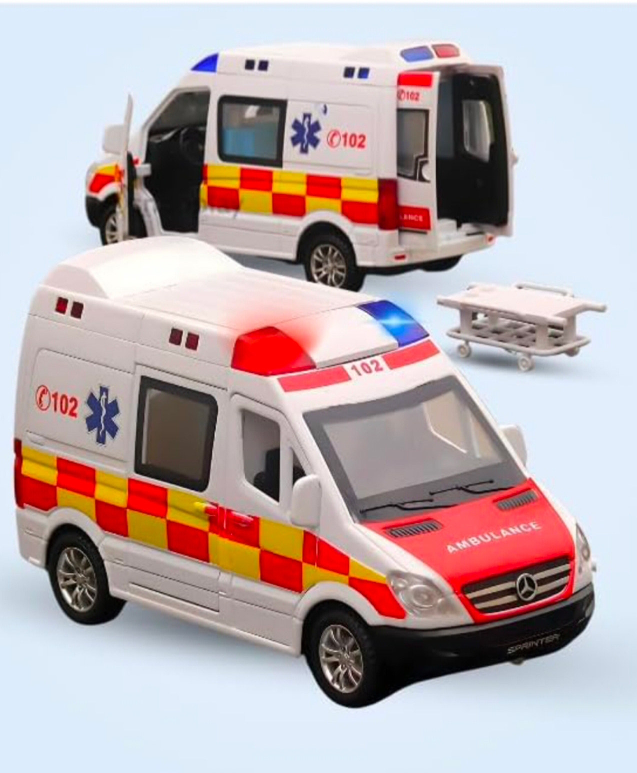 ARCADE TOYS 1:32 Scale Ambulance Car Toys Alloy Die-castFriction Power Car With Openable Doors, Lights And Realistic Music (Pack of 1 Color May Vary)-picture-41
