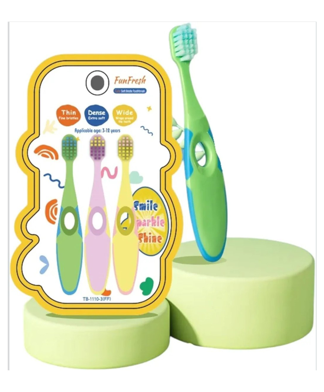 ARCADE TOYS Cute Tooth Brush, PBT Soft Bristles Toothbrush Children, Manual Toothbrush for Kids Pack of 3 Pcs, (Colour may vary)-picture-32