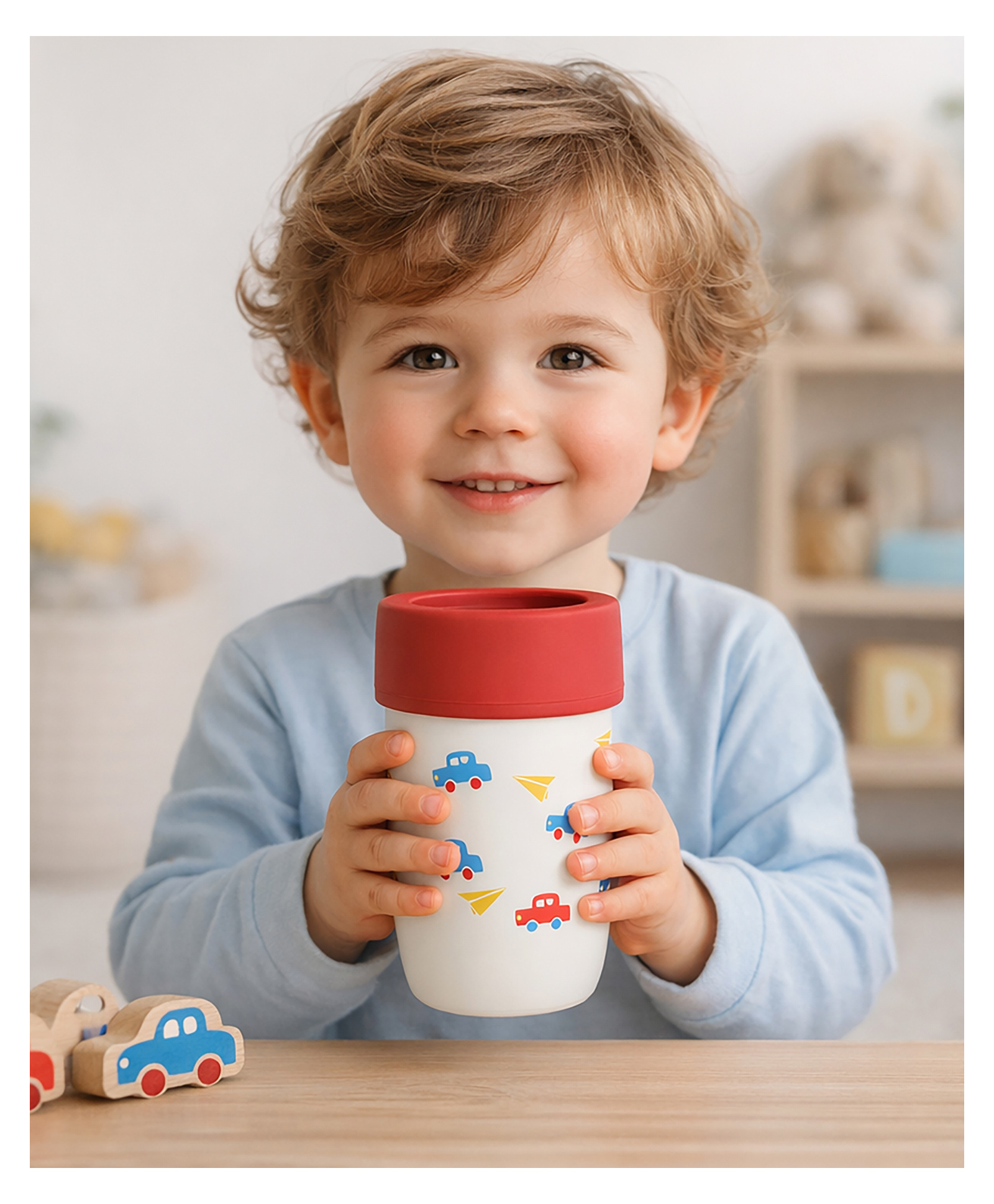 Mi Arcus Kids Printed Sipper Cup with Silicone Lid & Easy-Grip Design Red - 240 ml-picture-12