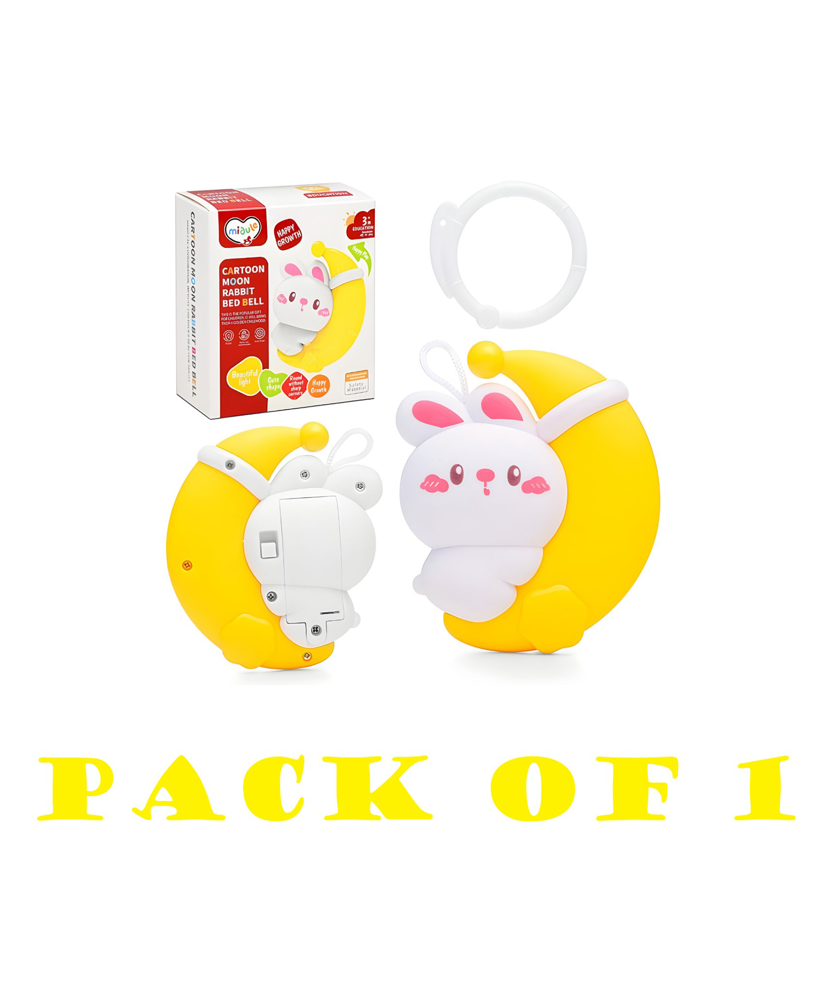 NEGOCIO Cartoon Night Light, Bed Hanging Toys Kids Sleep Companion Bedside Lamp Soft Light Stroller Pendant Hanging Bell Toys for Baby-pack of 1-color May Vary-image-25