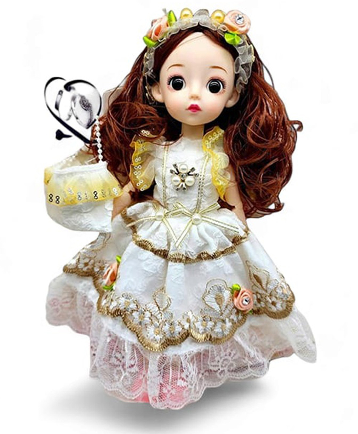 Sanjary Beautiful Princess Fashion Doll Set With Elegant Wedding Dresses Accessories Gift Toy For Girls Kids Pretend Play Collection color design may vary-image-21