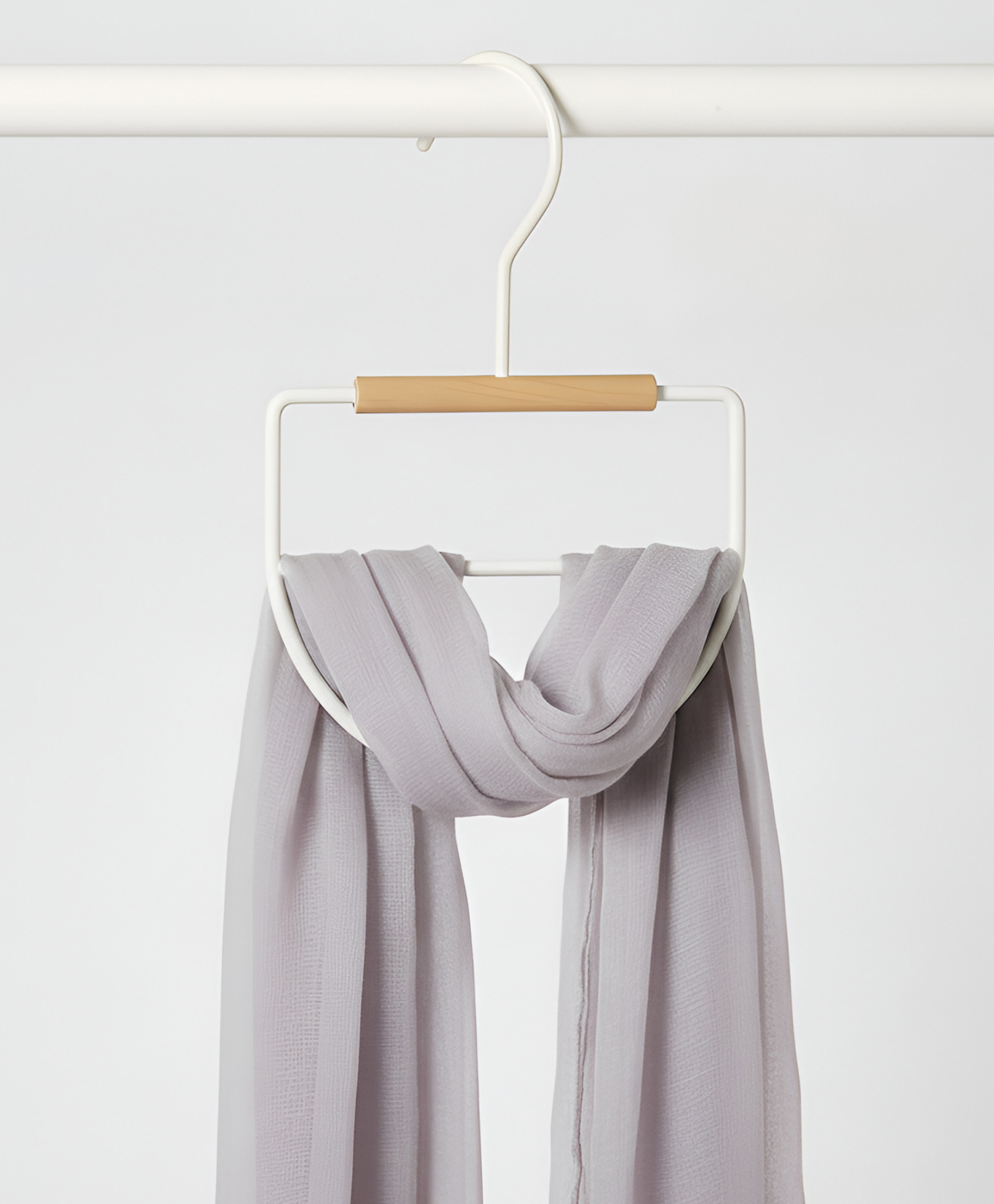 STOR Metal Tie and Scarf Hanger | Off White | Set of 1-image-48