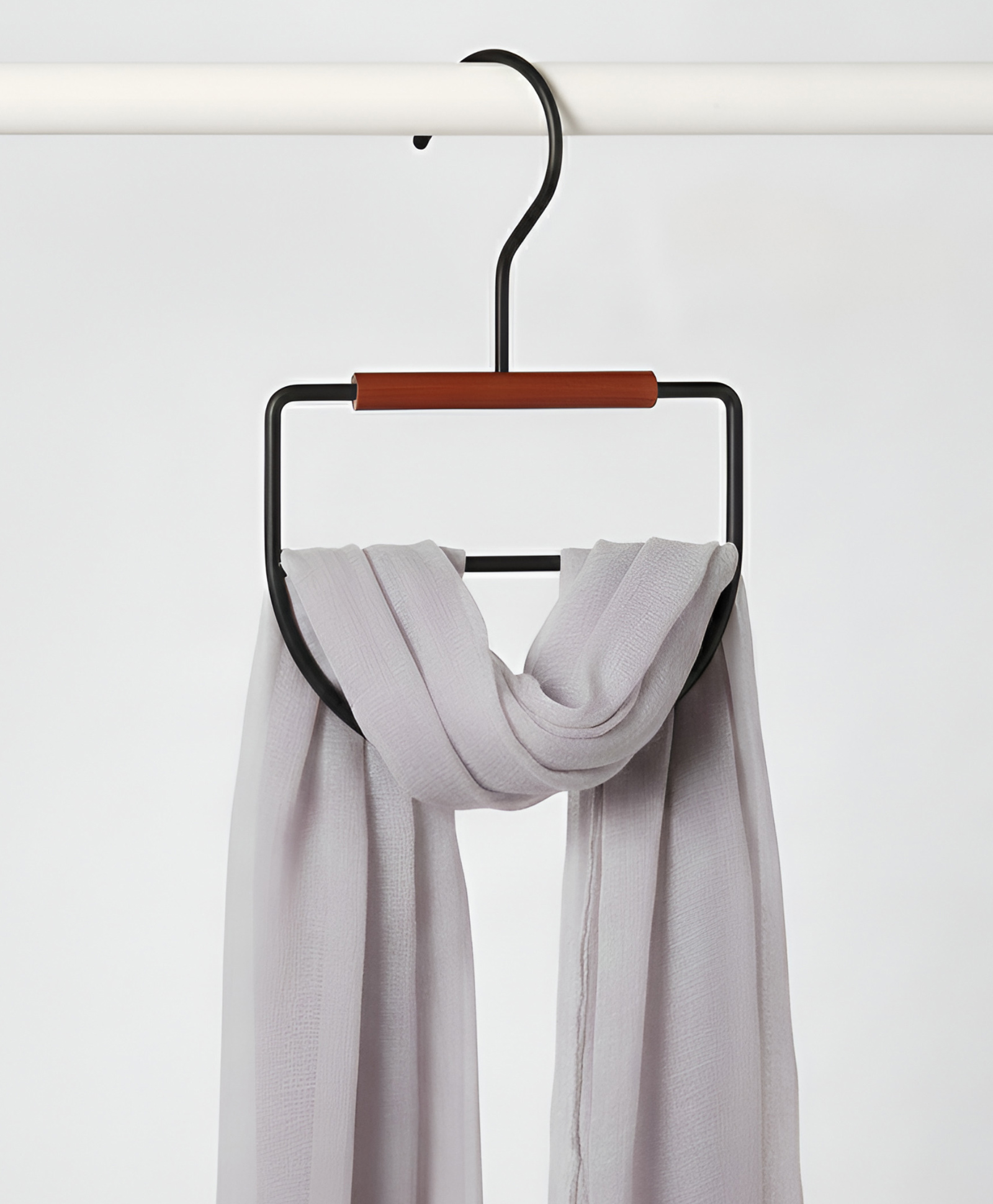 STOR Metal Tie & Scarf Hanger | Black & Umber | Set of 1-image-47