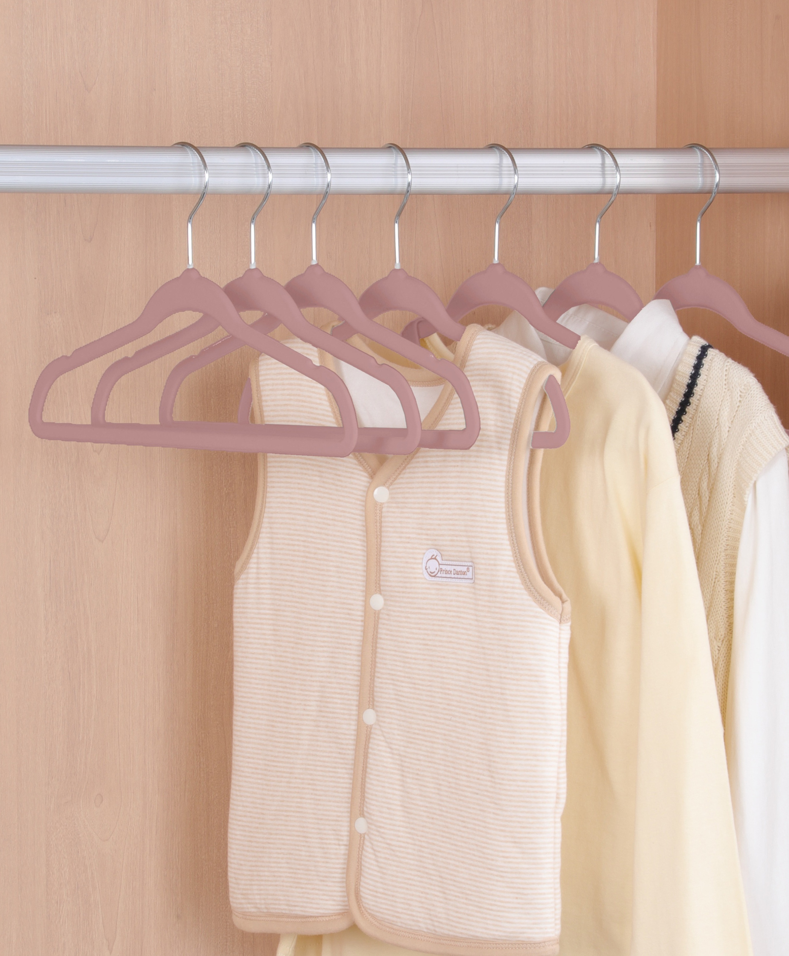 STOR Premium Velvet Kids Hangers | Blush Pink | Set of 5-picture-24