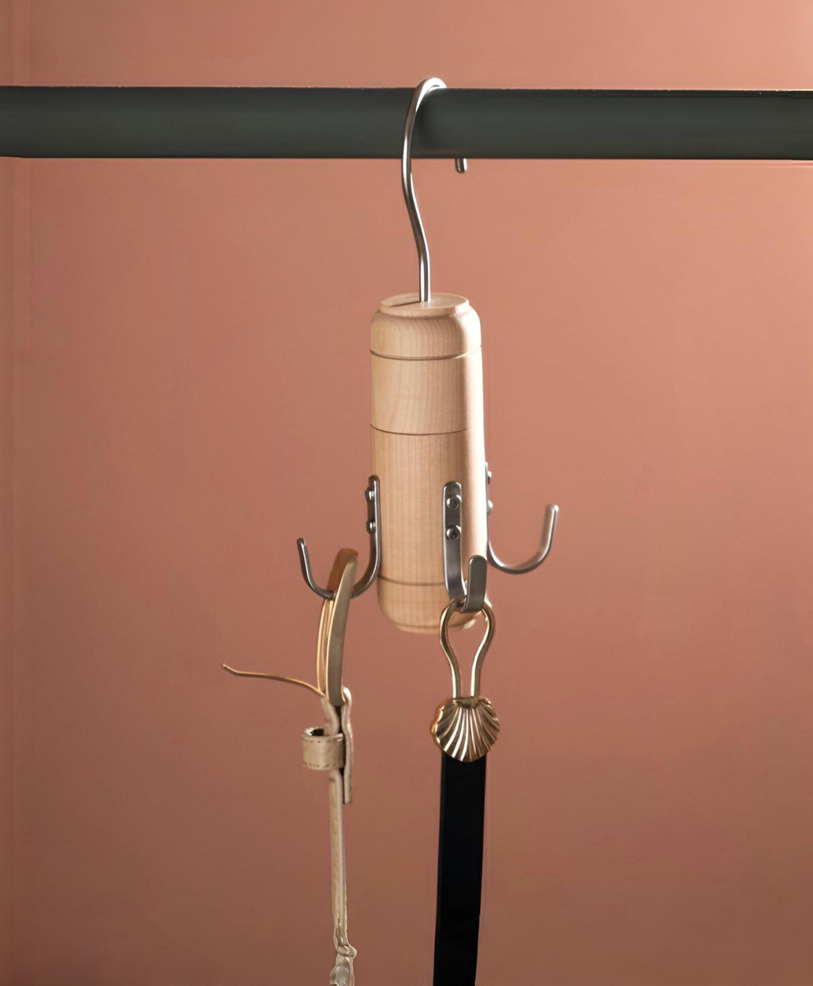 STOR Wooden Belt and Scarf Hanger | Natural | Set f 1-picture-10